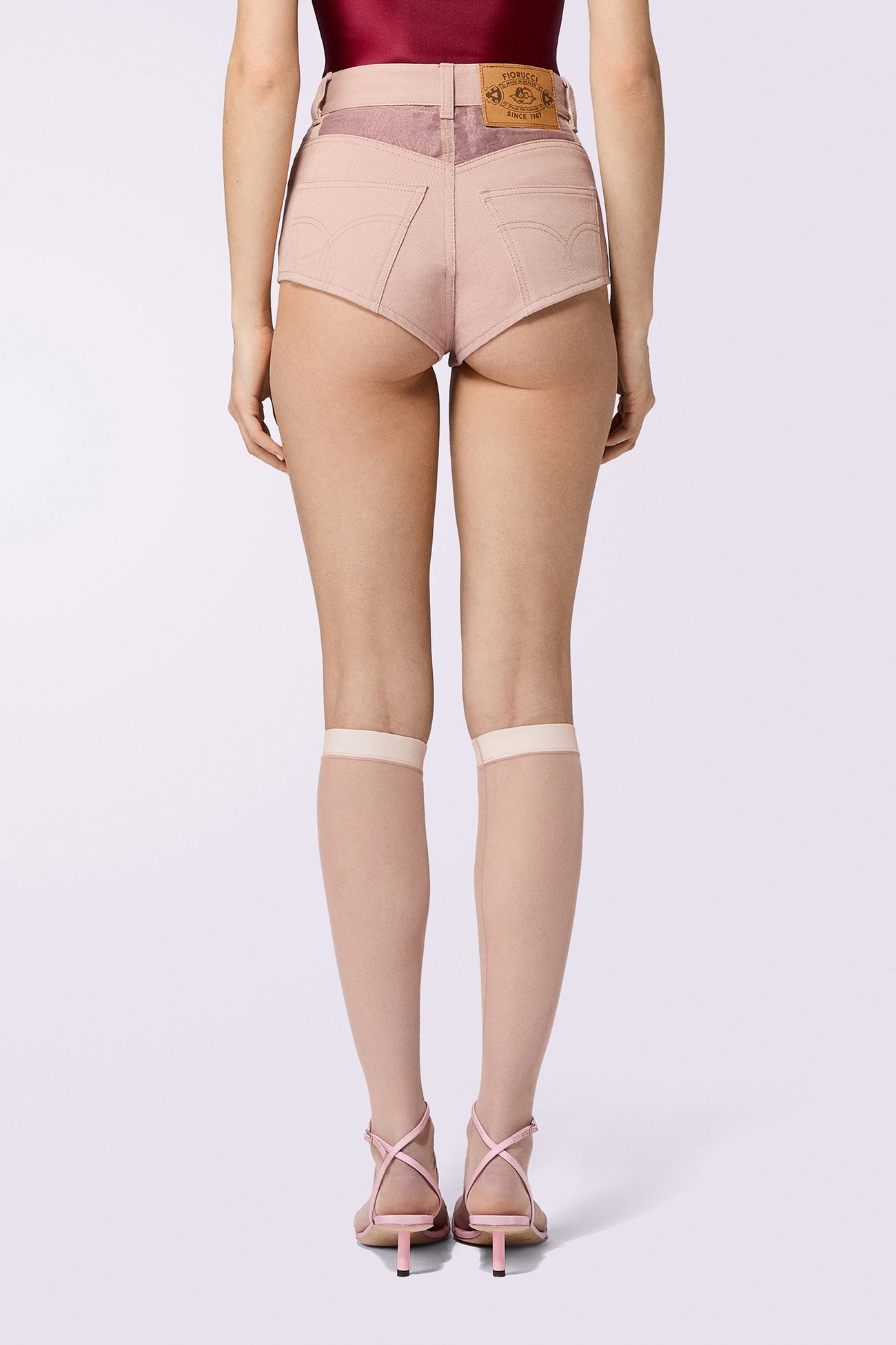 Denim Hot Pant Shorts Nude