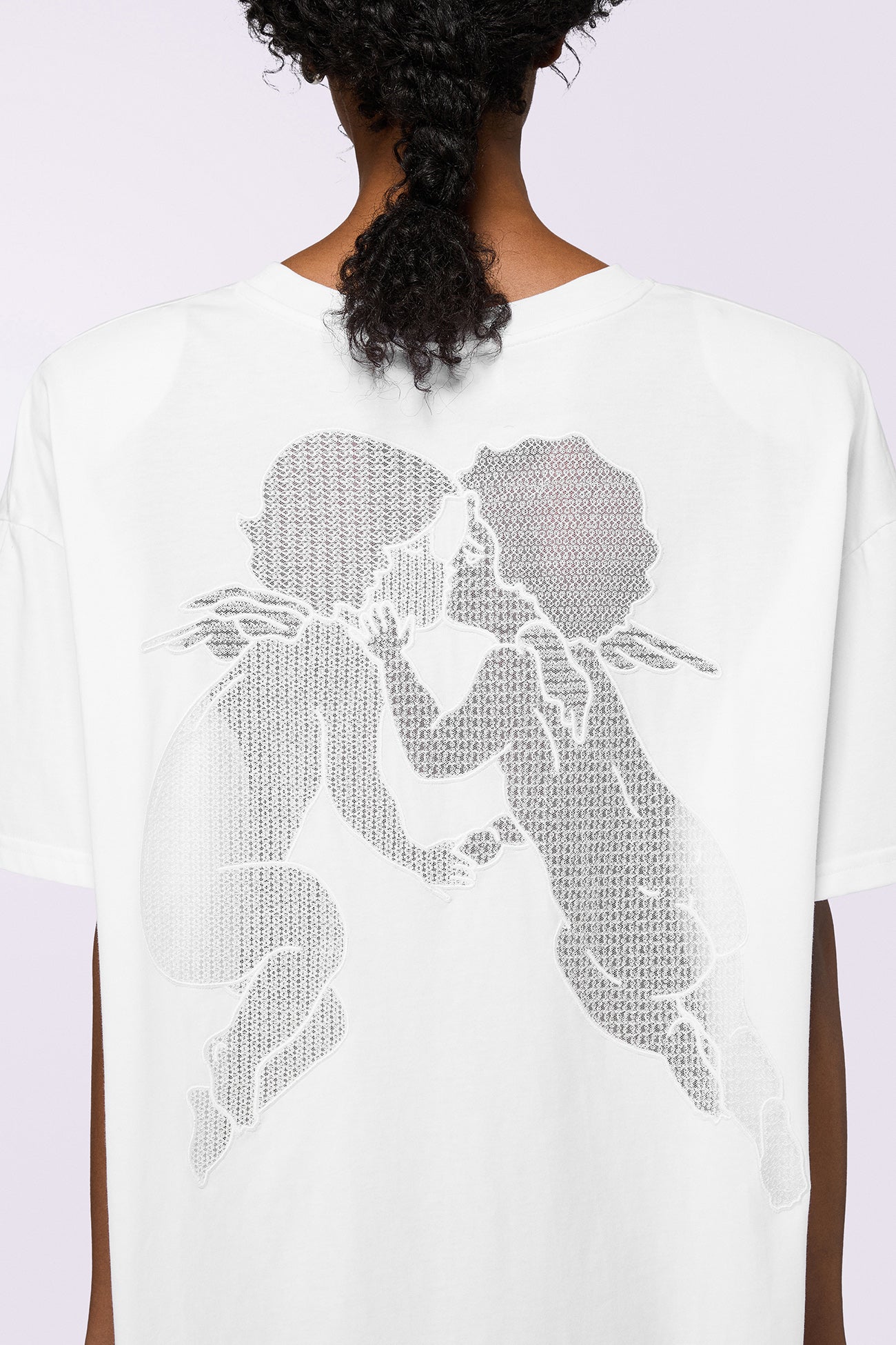 Kissing Angels Mini T-Dress White