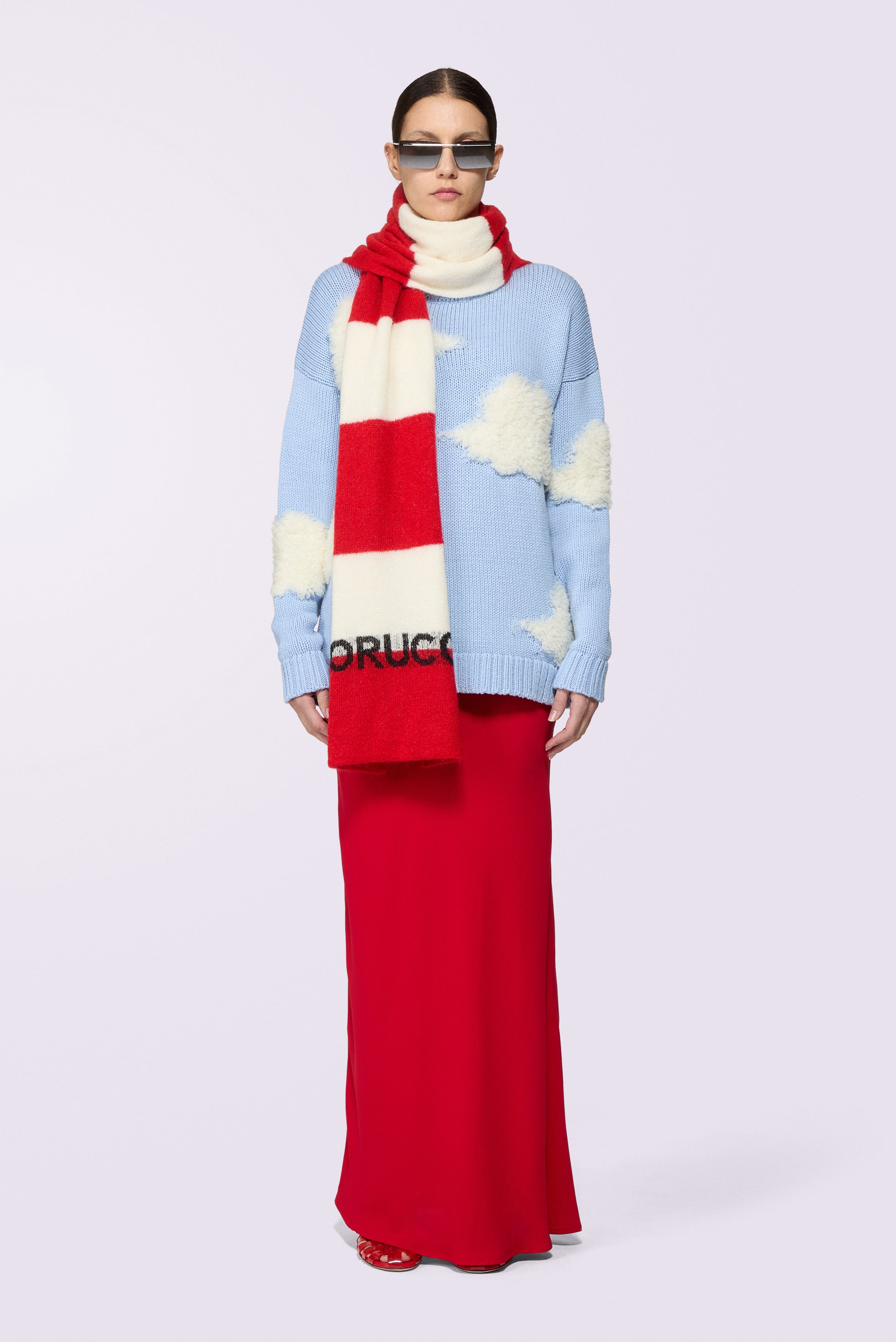 Angels Clouds Knit Jumper Blue