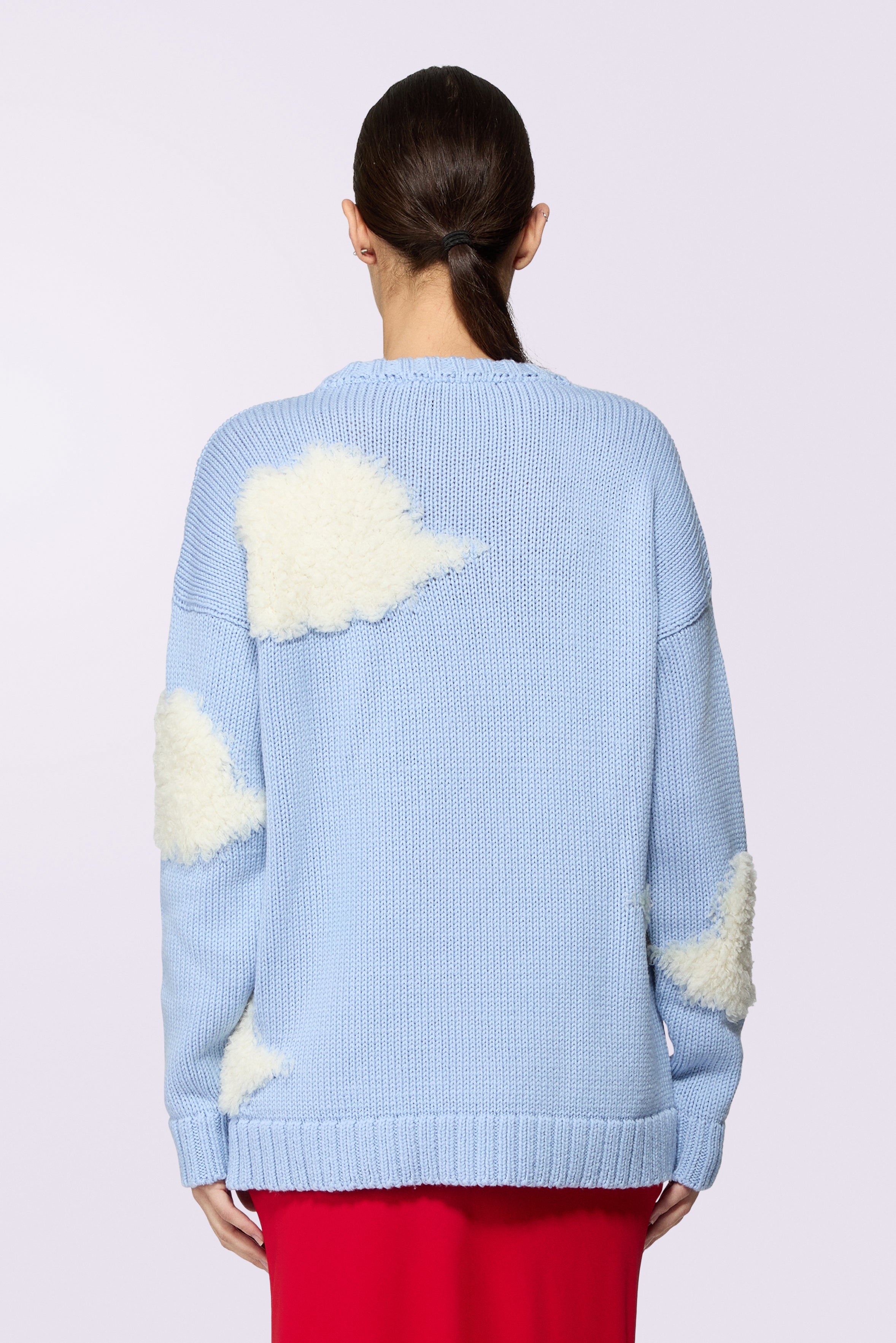 Angels Clouds Knit Jumper Blue