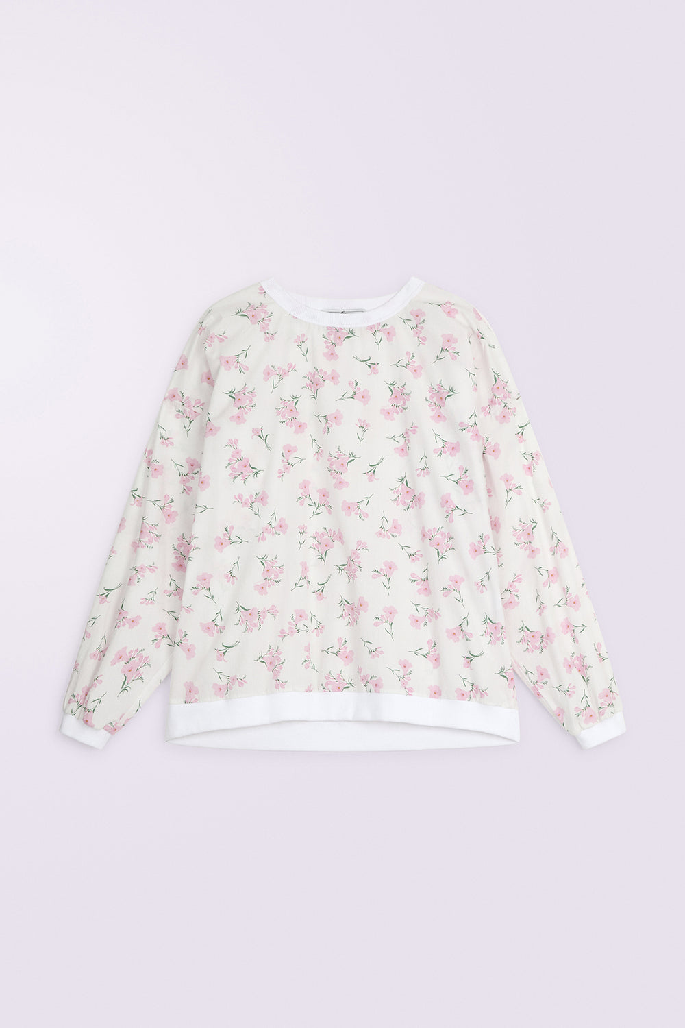 Floral Sweatshirt White