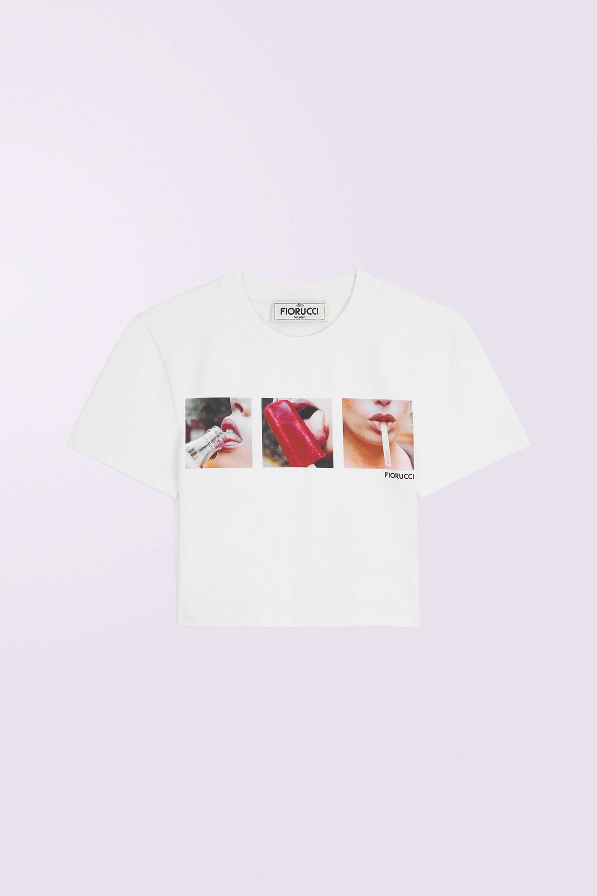 Popsicle Crop T-Shirt White