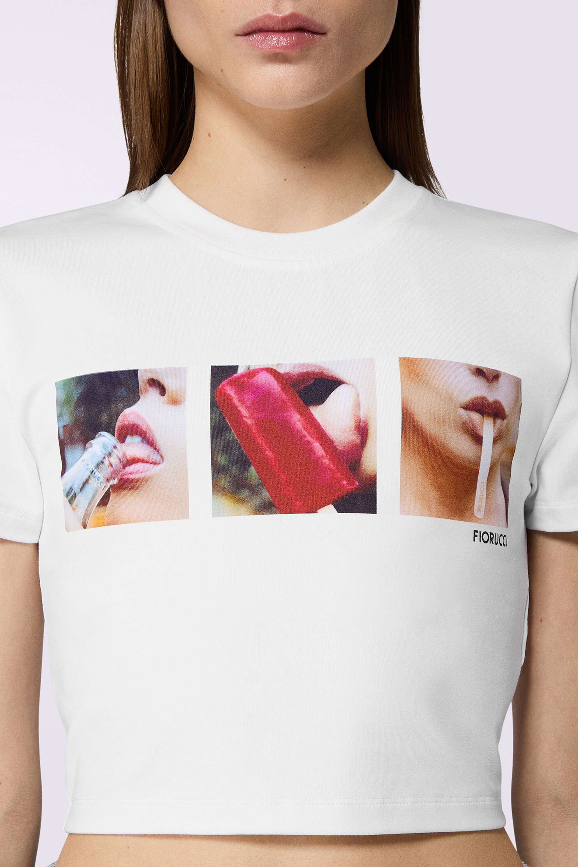 Popsicle Crop T-Shirt White