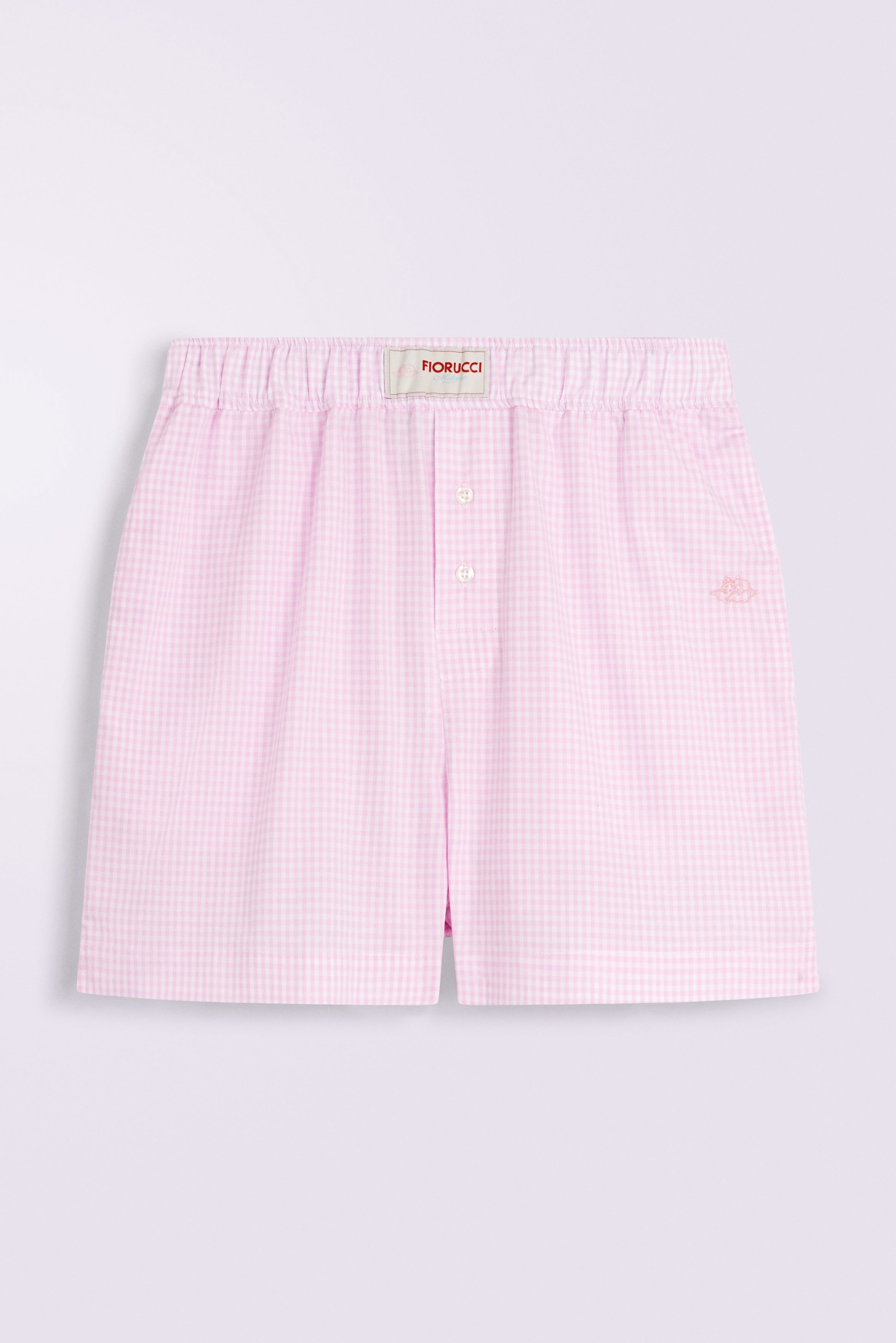 Gingham Logo Shorts Pink | Fiorucci Official Online Store