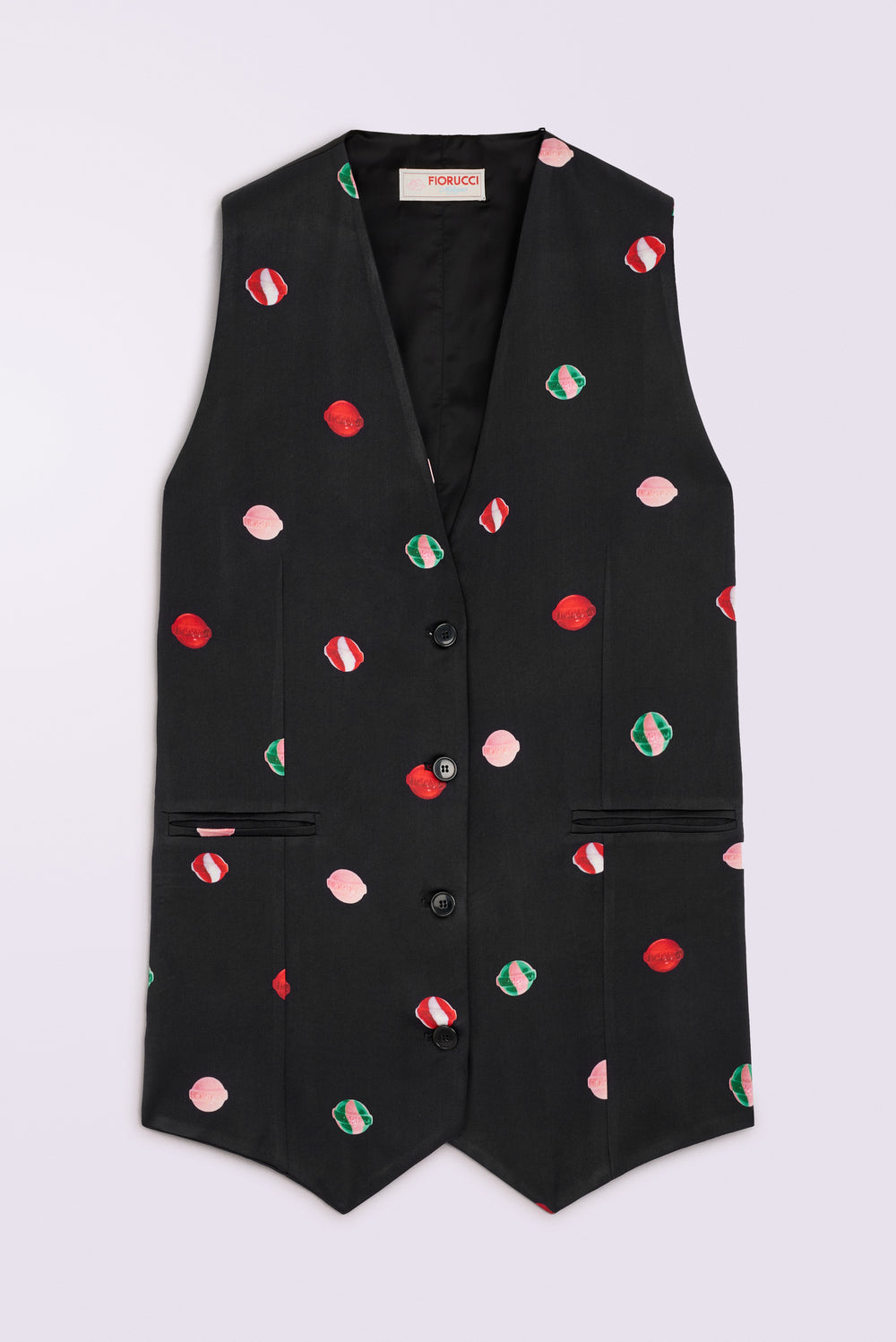 Lollipop Print Mini Dress Black