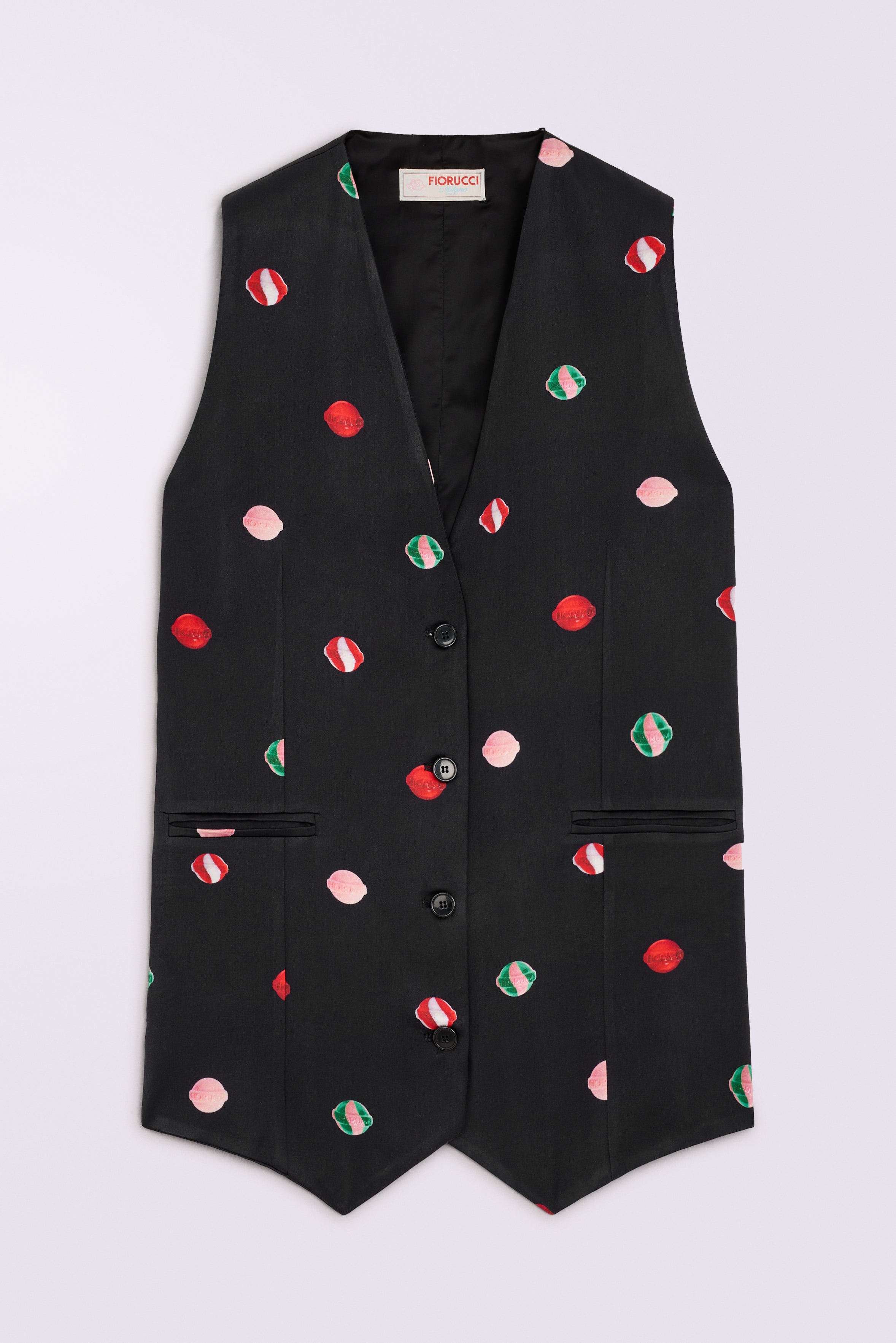 Lollipop Print Mini Dress Black