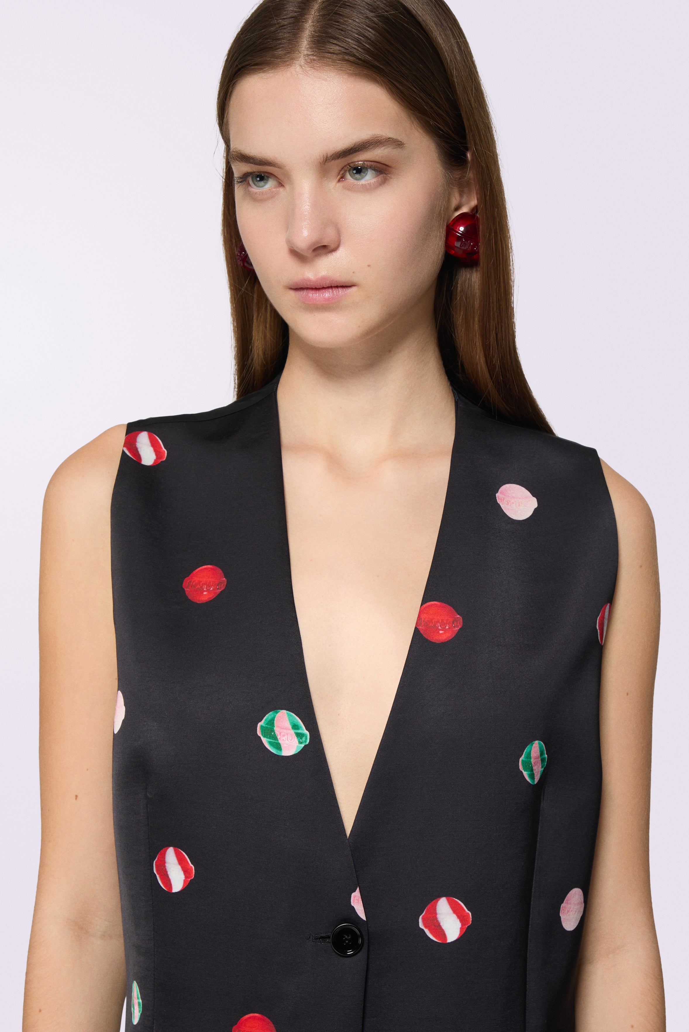 Lollipop Print Mini Dress Black
