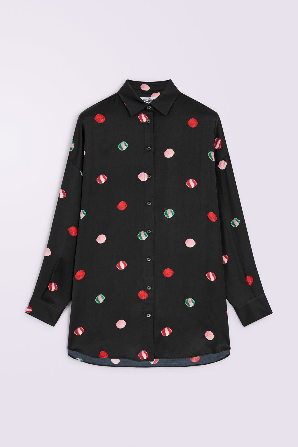 Lollipop Print Overshirt Black