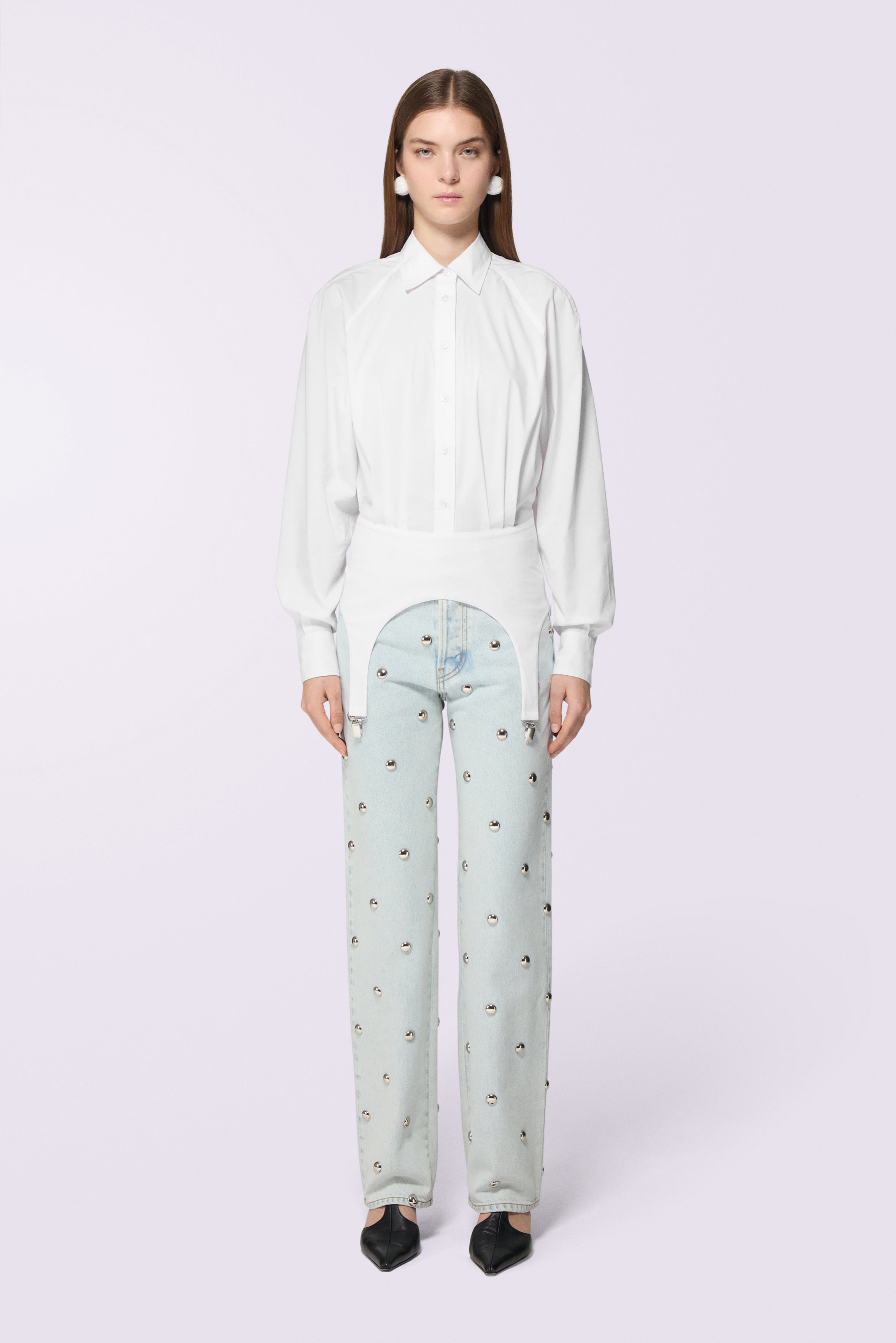 Camicia con Bretelle Bianca