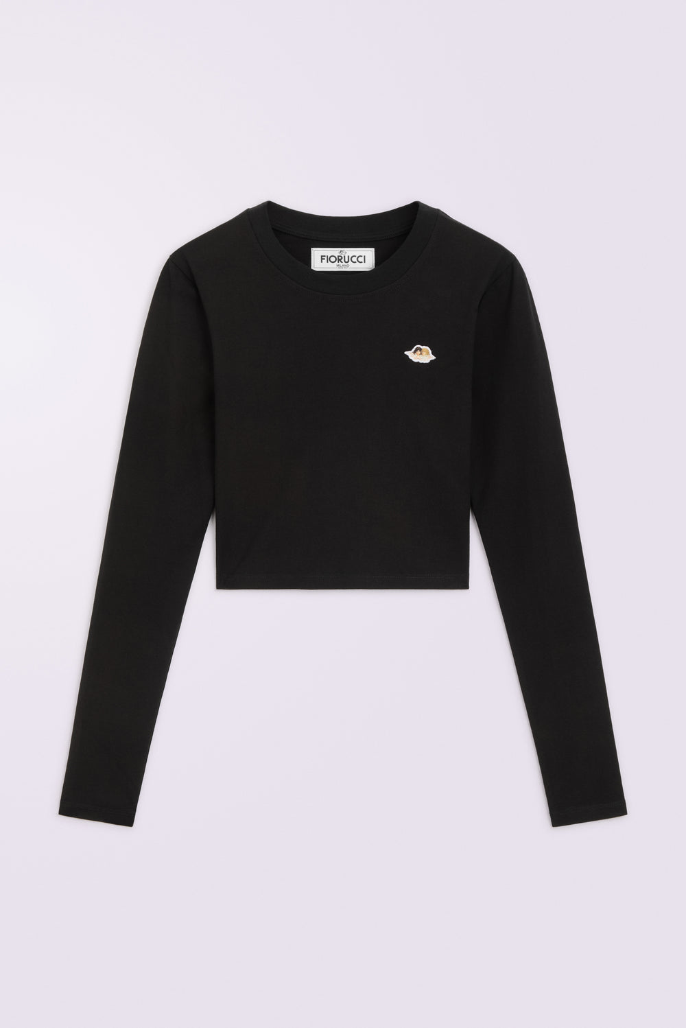 Angels Patch Long Sleeve Top Black