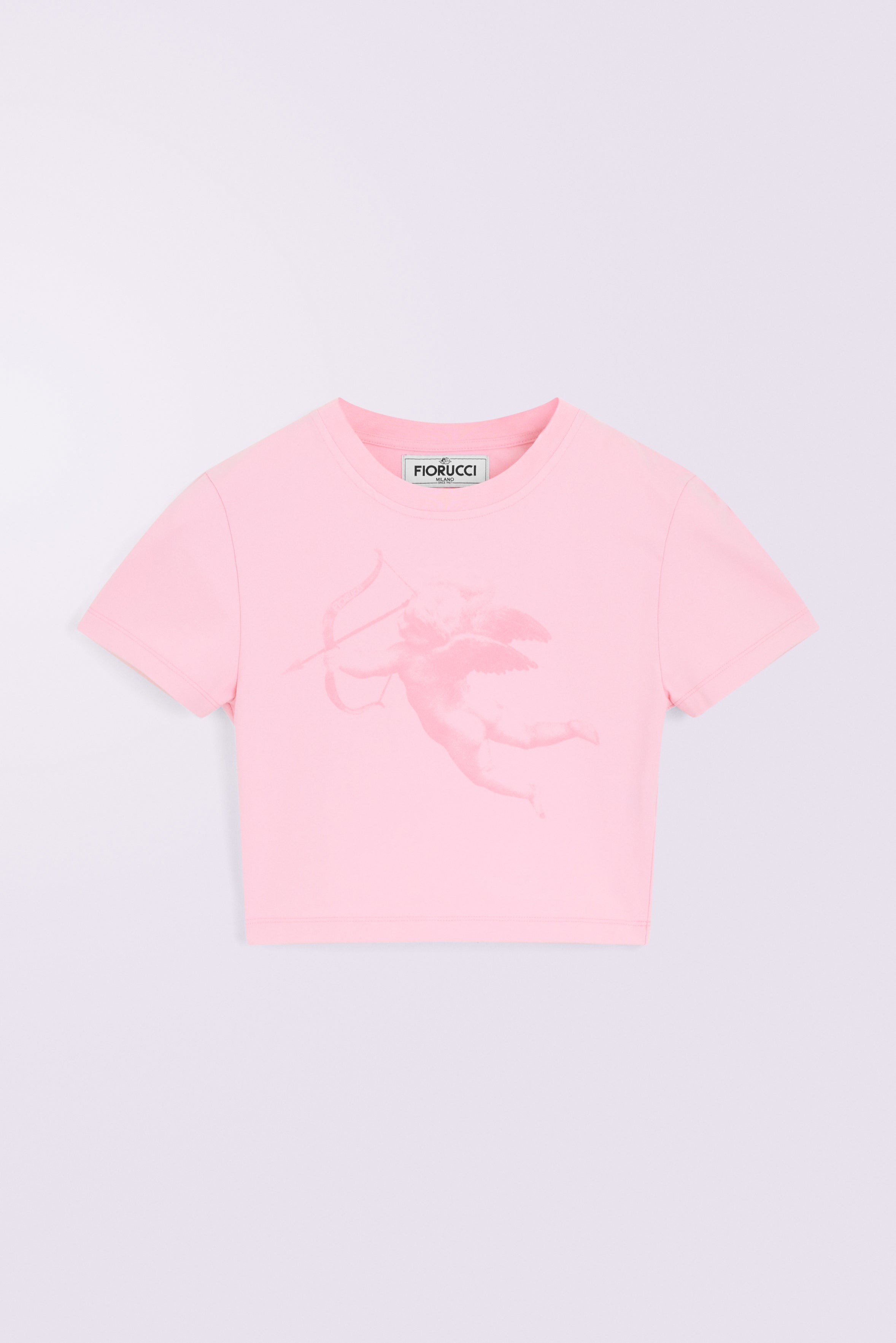 Cupid Graphic Crop T-Shirt Pink