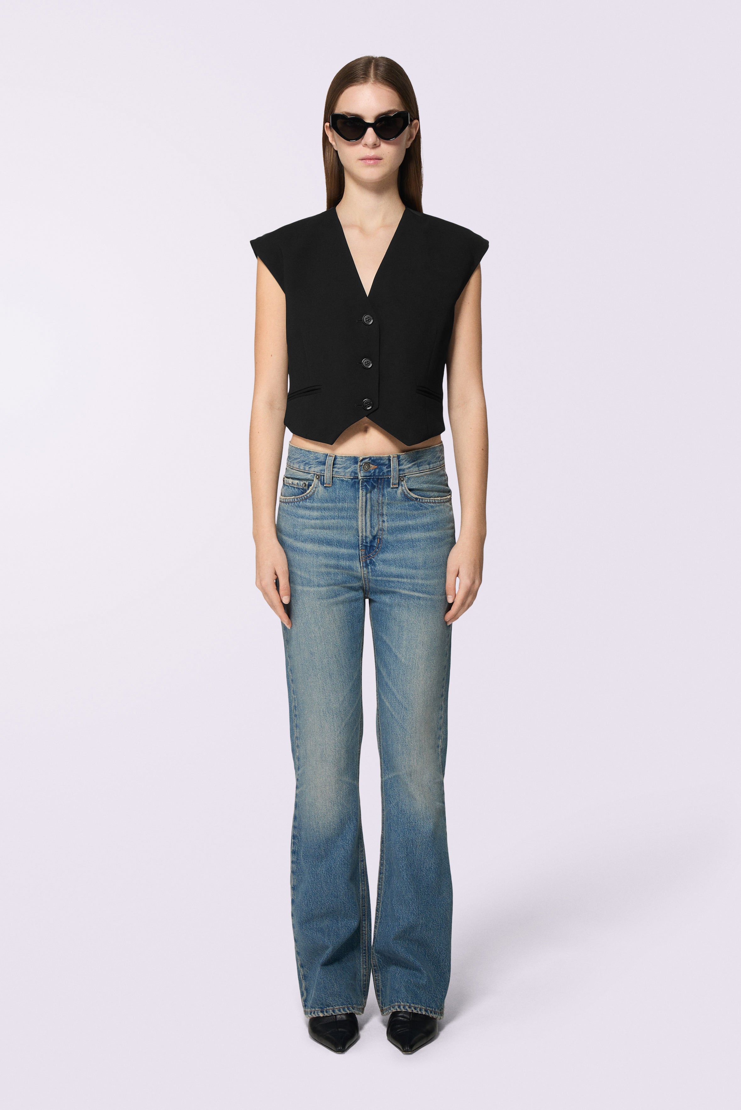 Embroidered Vest Black