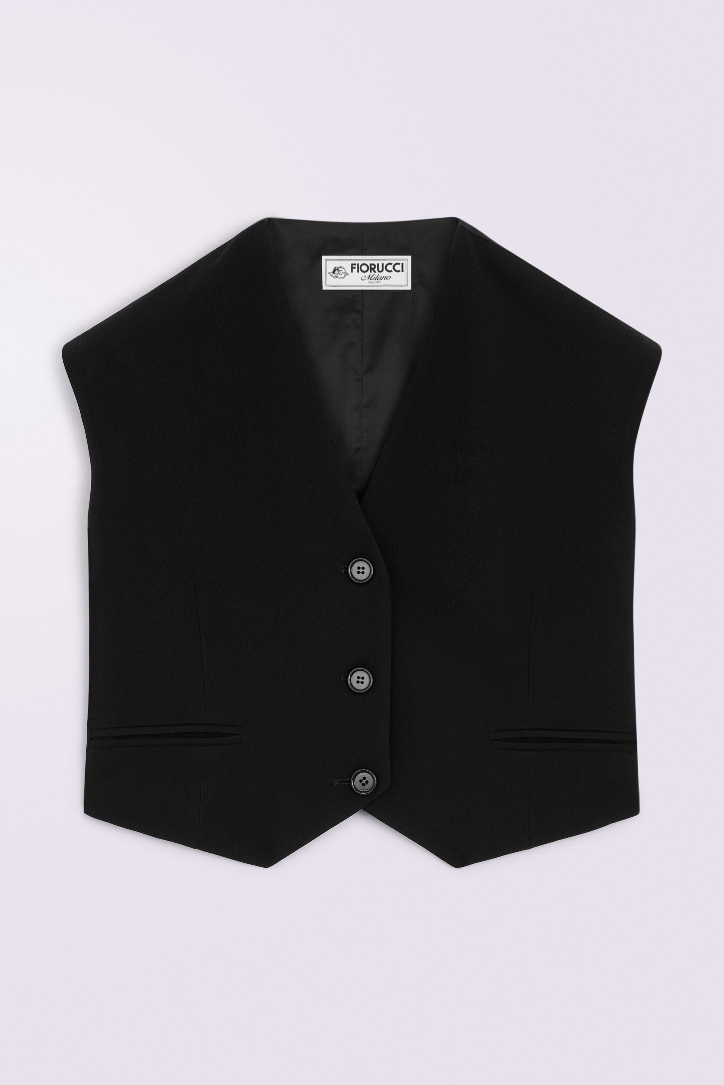 Embroidered Vest Black