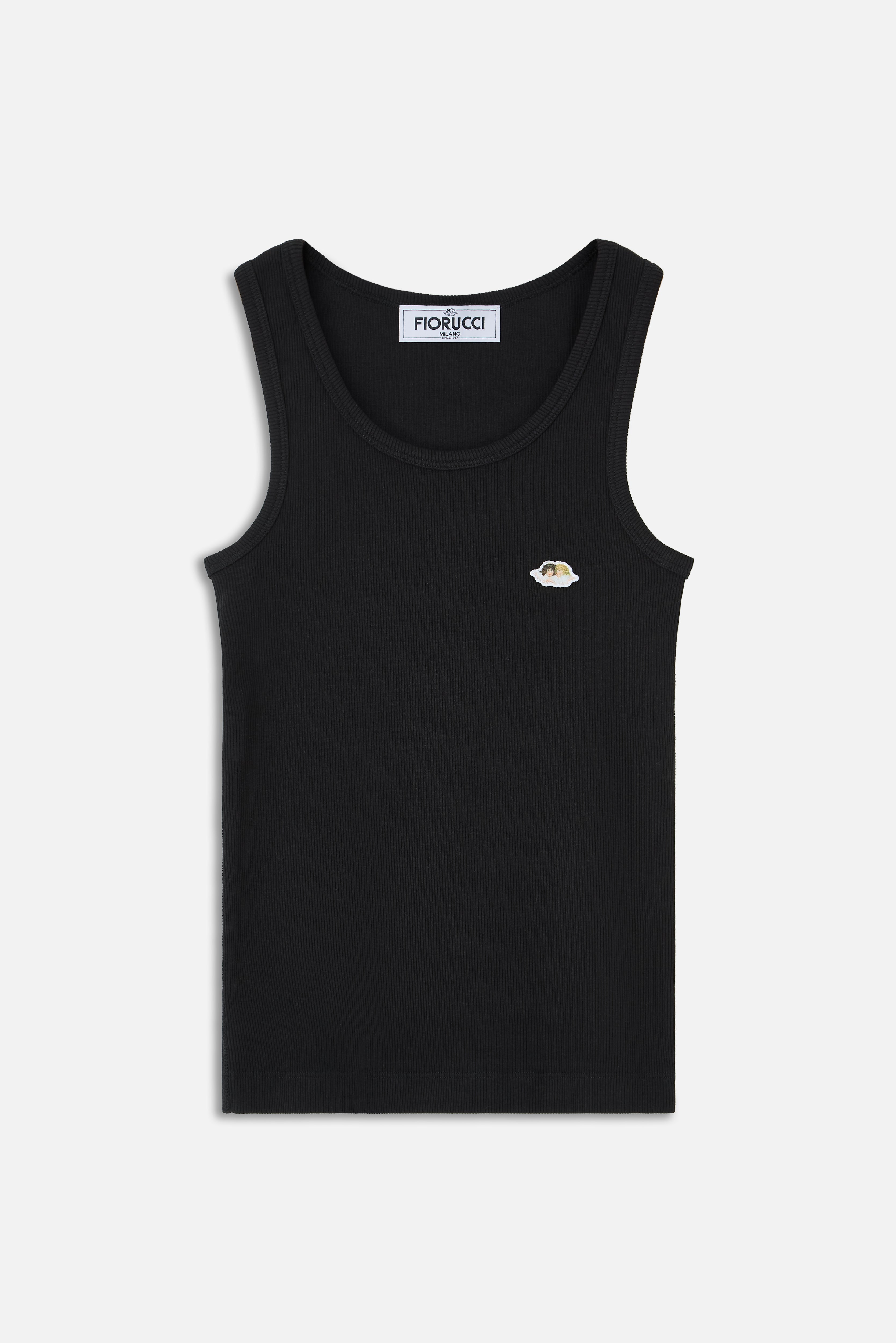 Angels Patch Tank Top Black