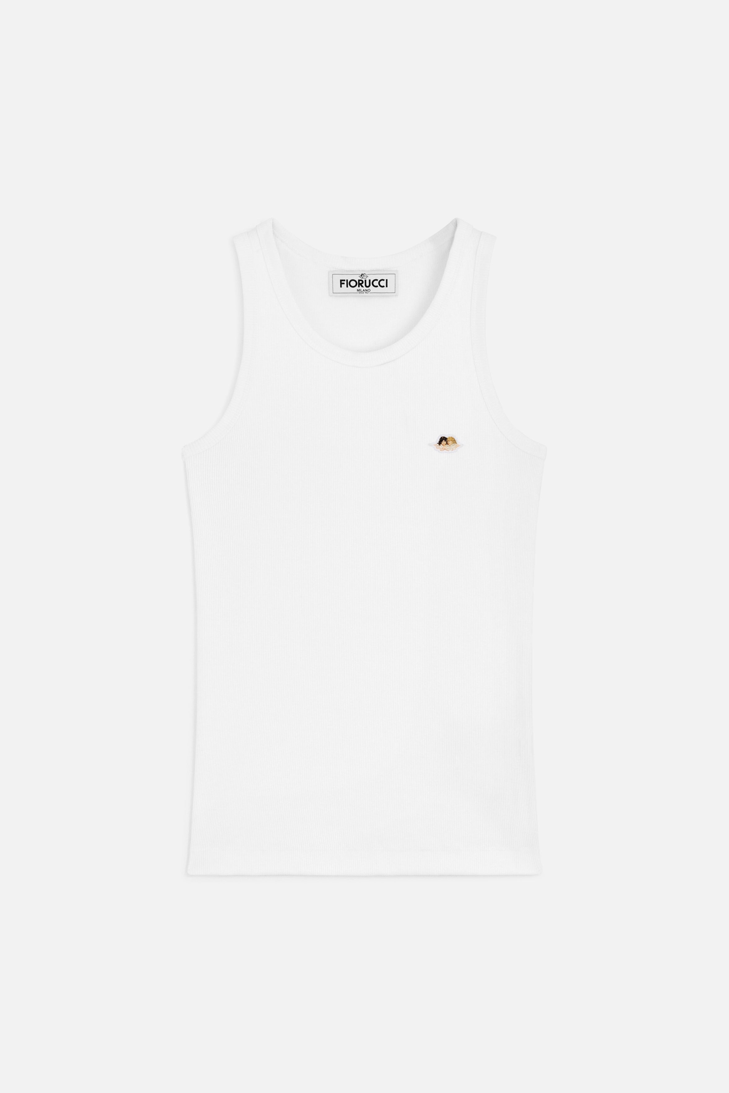 Angels Patch Tank Top White