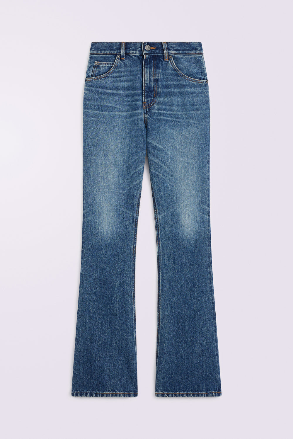 Low Rise Flare Jeans Mid Blue