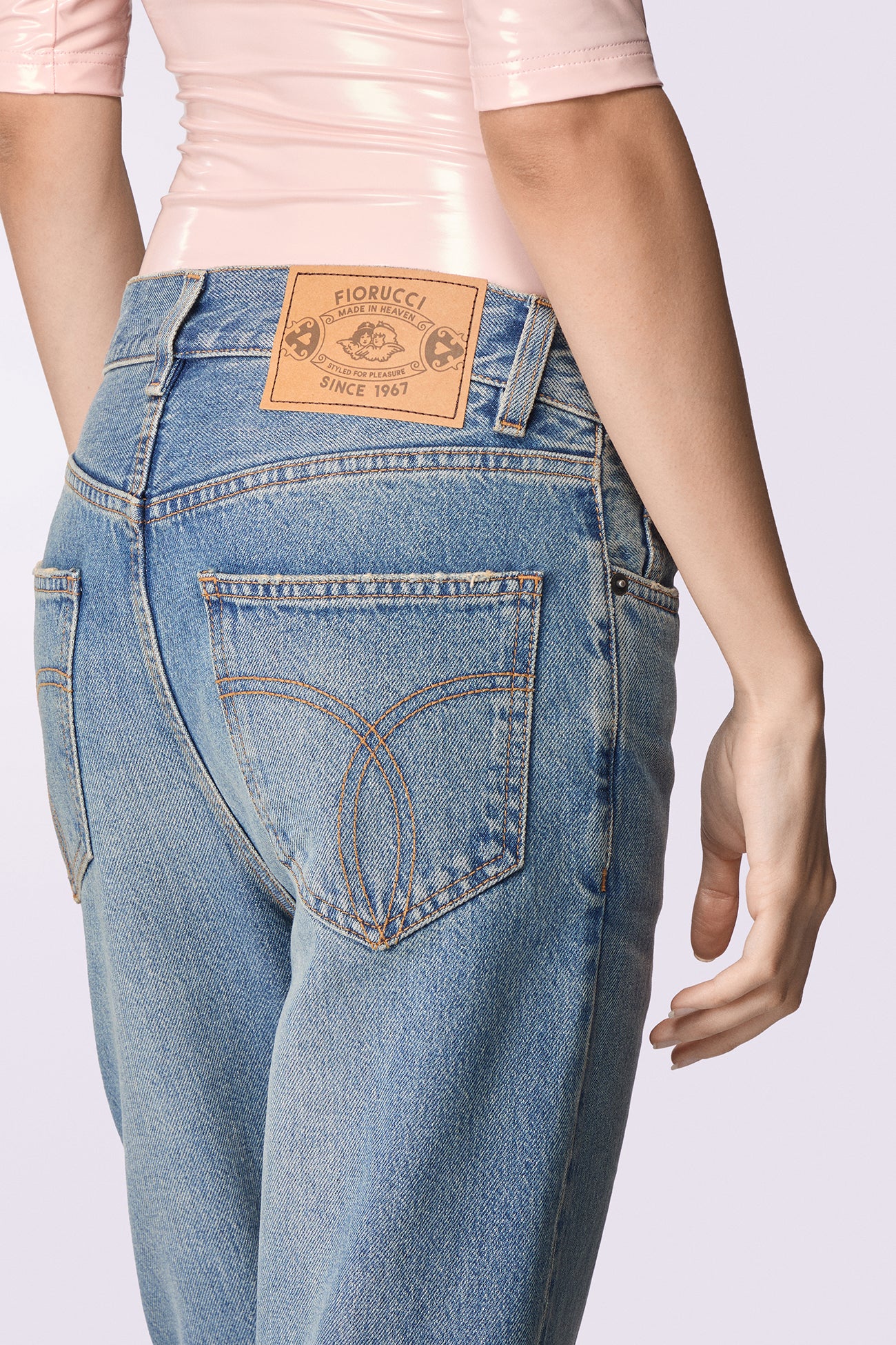 Low Rise Flare Jeans Mid Blue