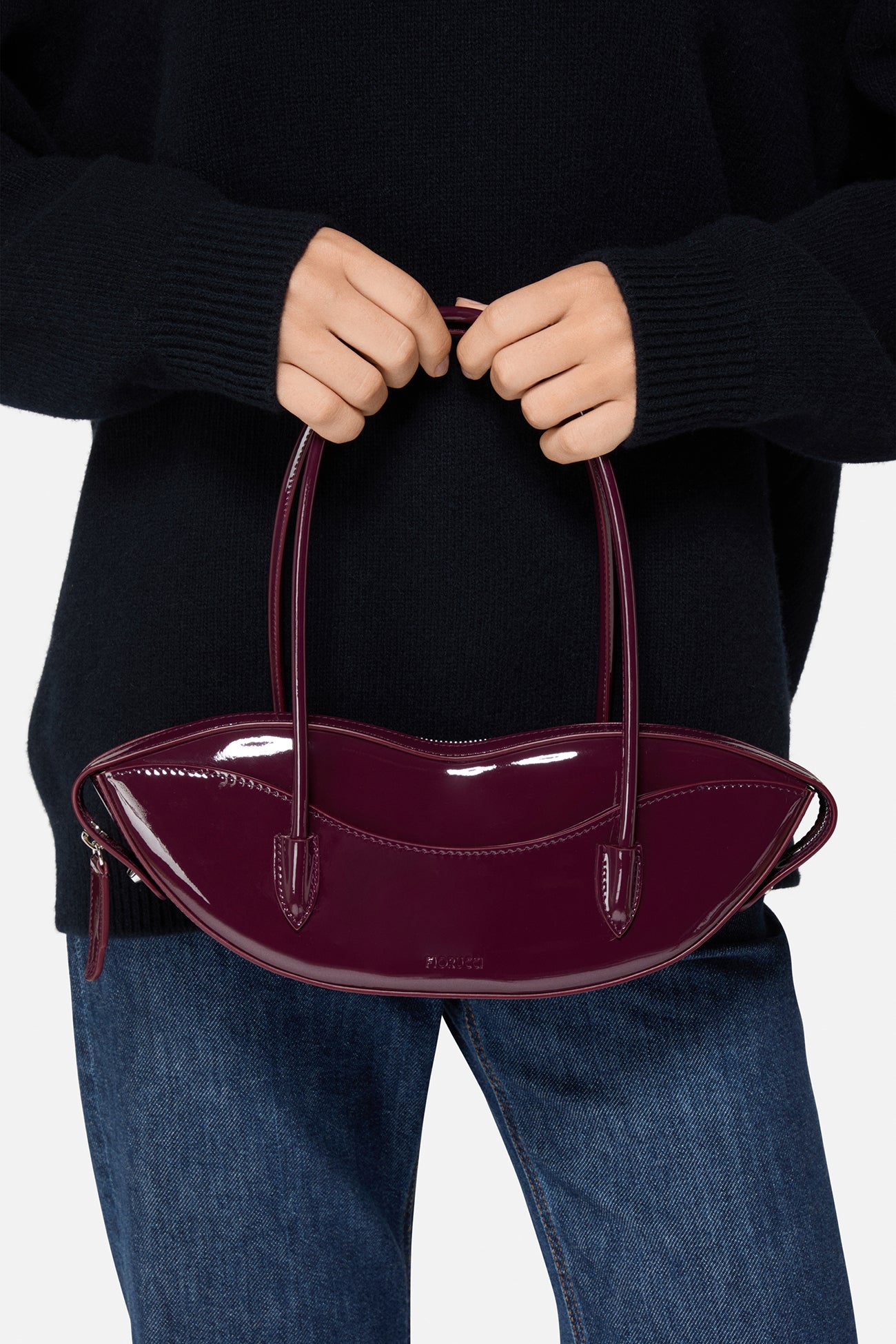 Lips Bag Vynil Burgundy