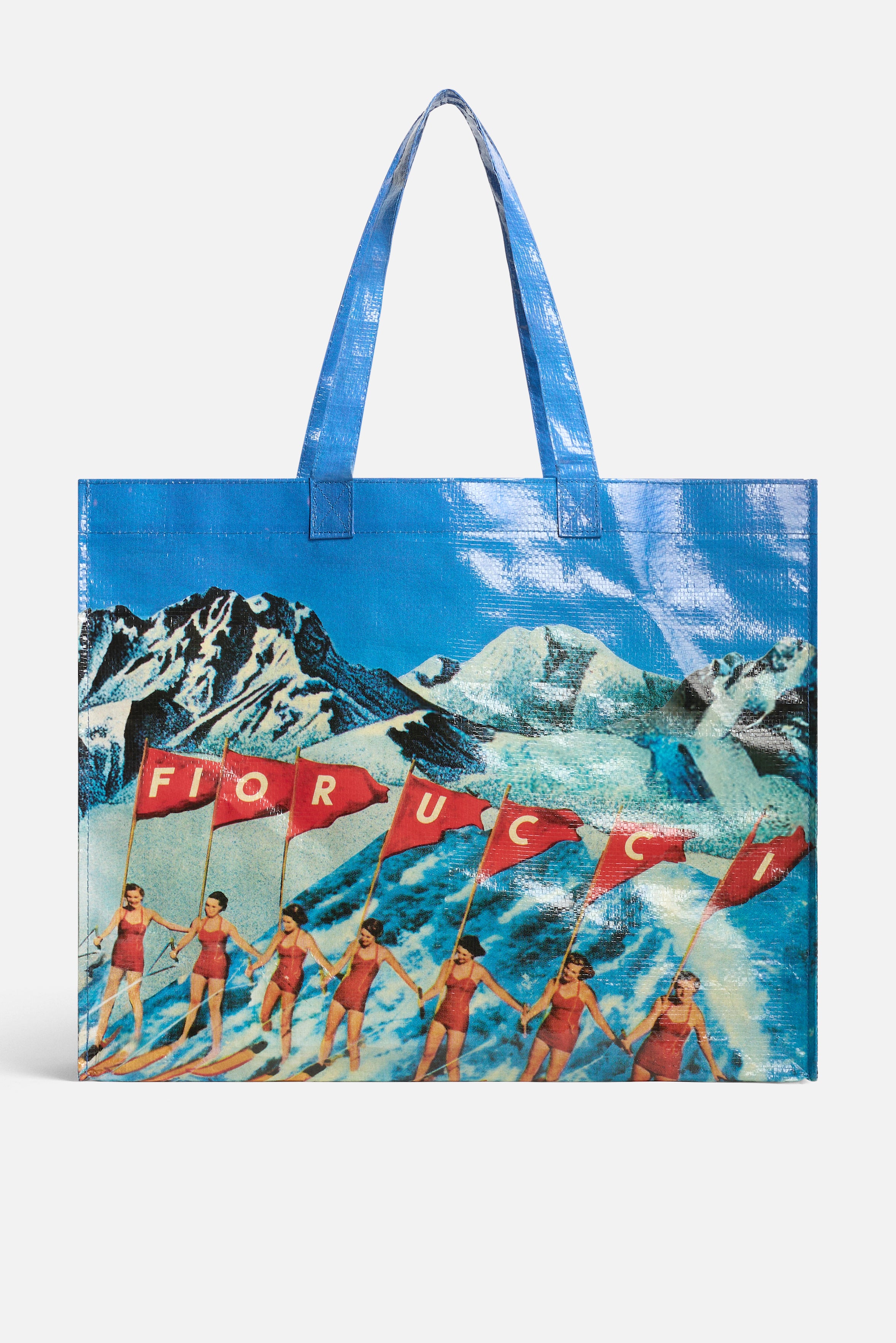 Winter Waterskiing Maxi Tote Bag Blue