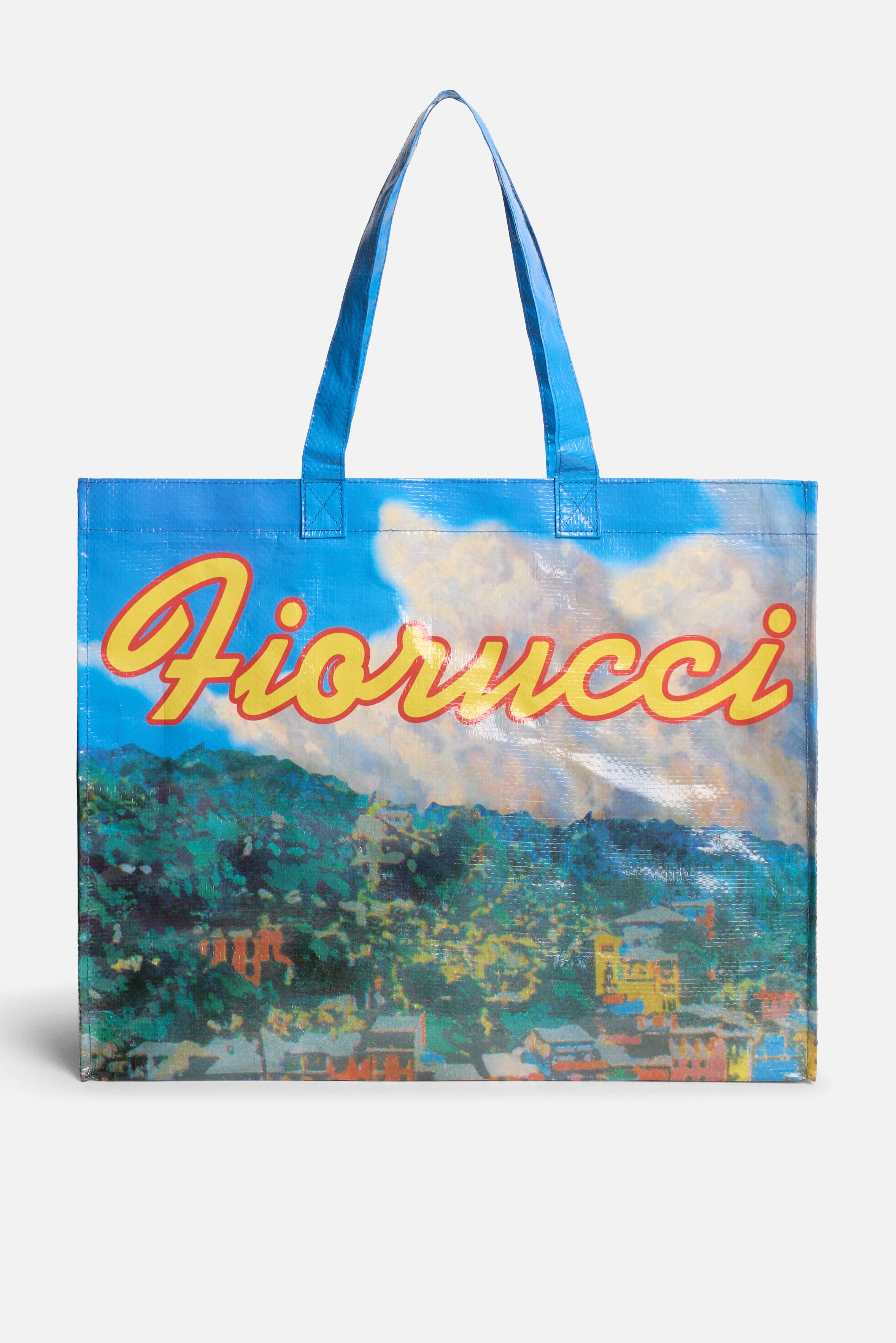 Portofino Postcard Maxi Tote Bag Blue