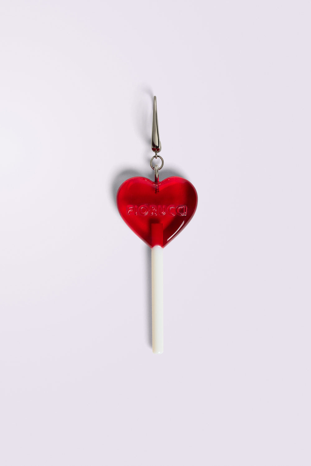 Lollipop Heart Logo Earring Red