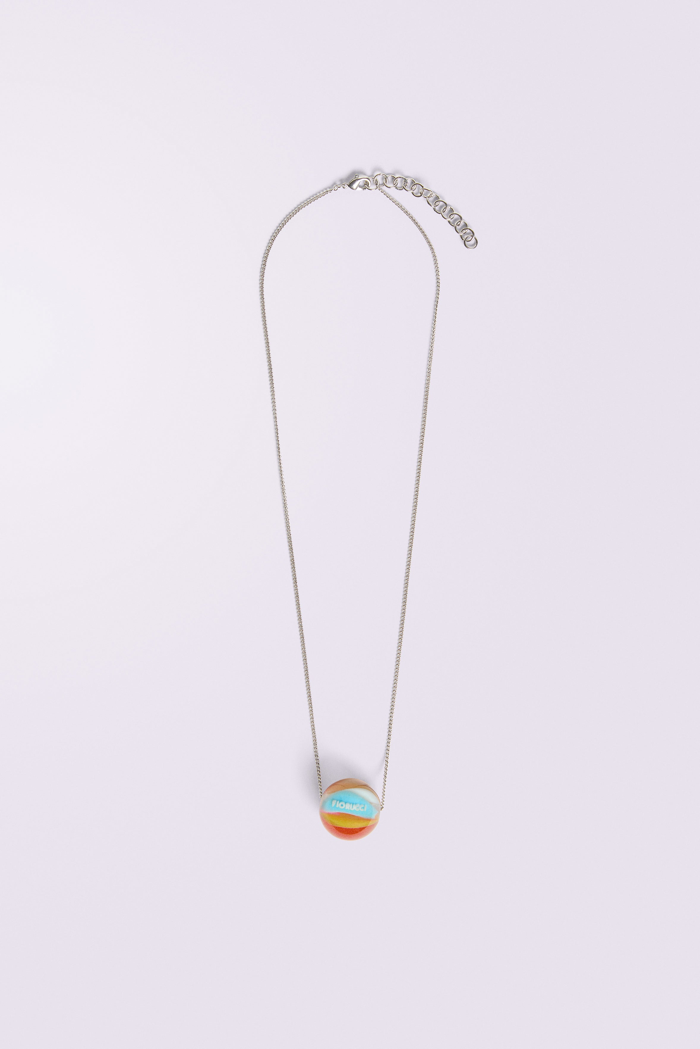 Marble Logo Necklace Multi