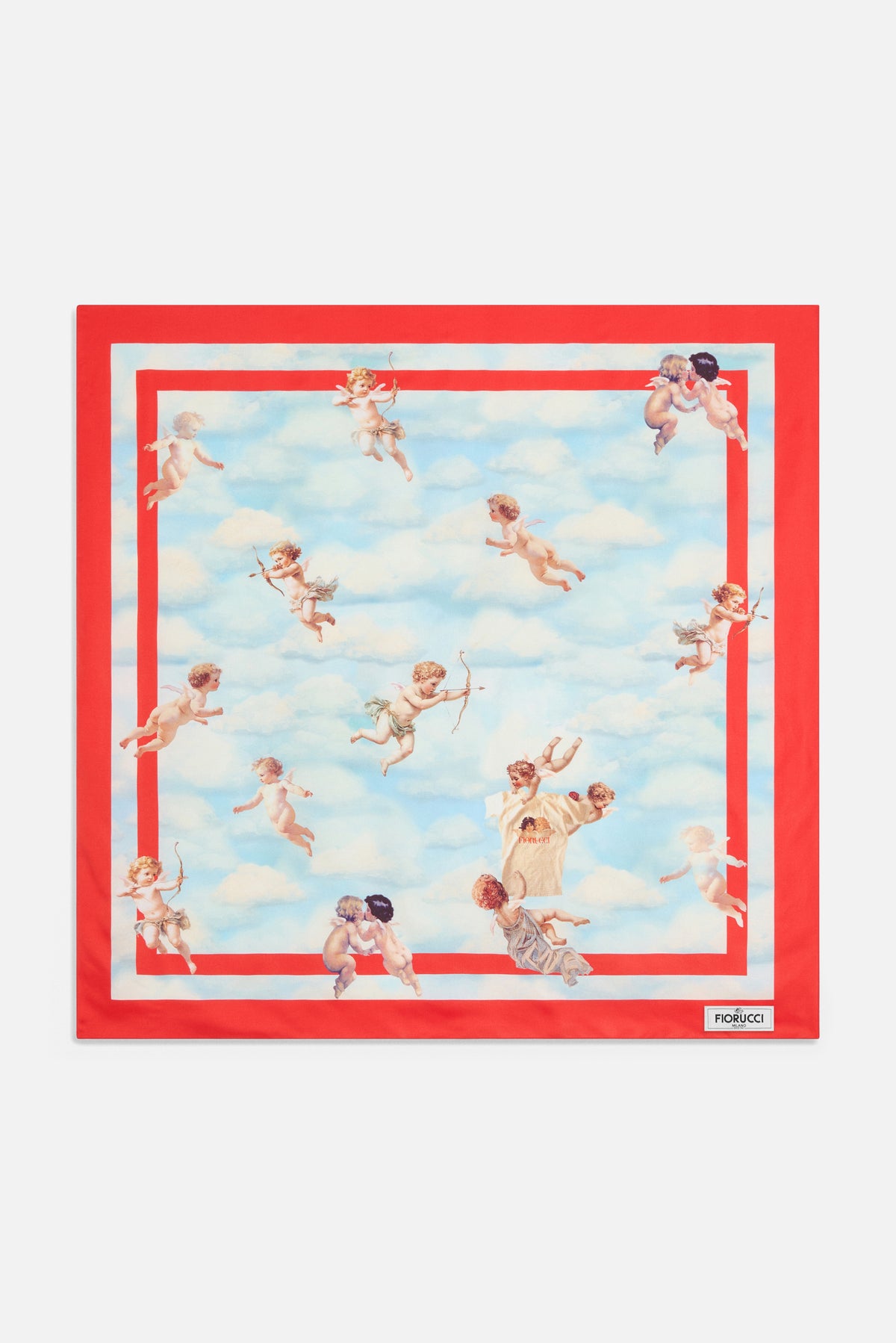Beatitudo Print Scarf Blue | Fiorucci Official Online Store