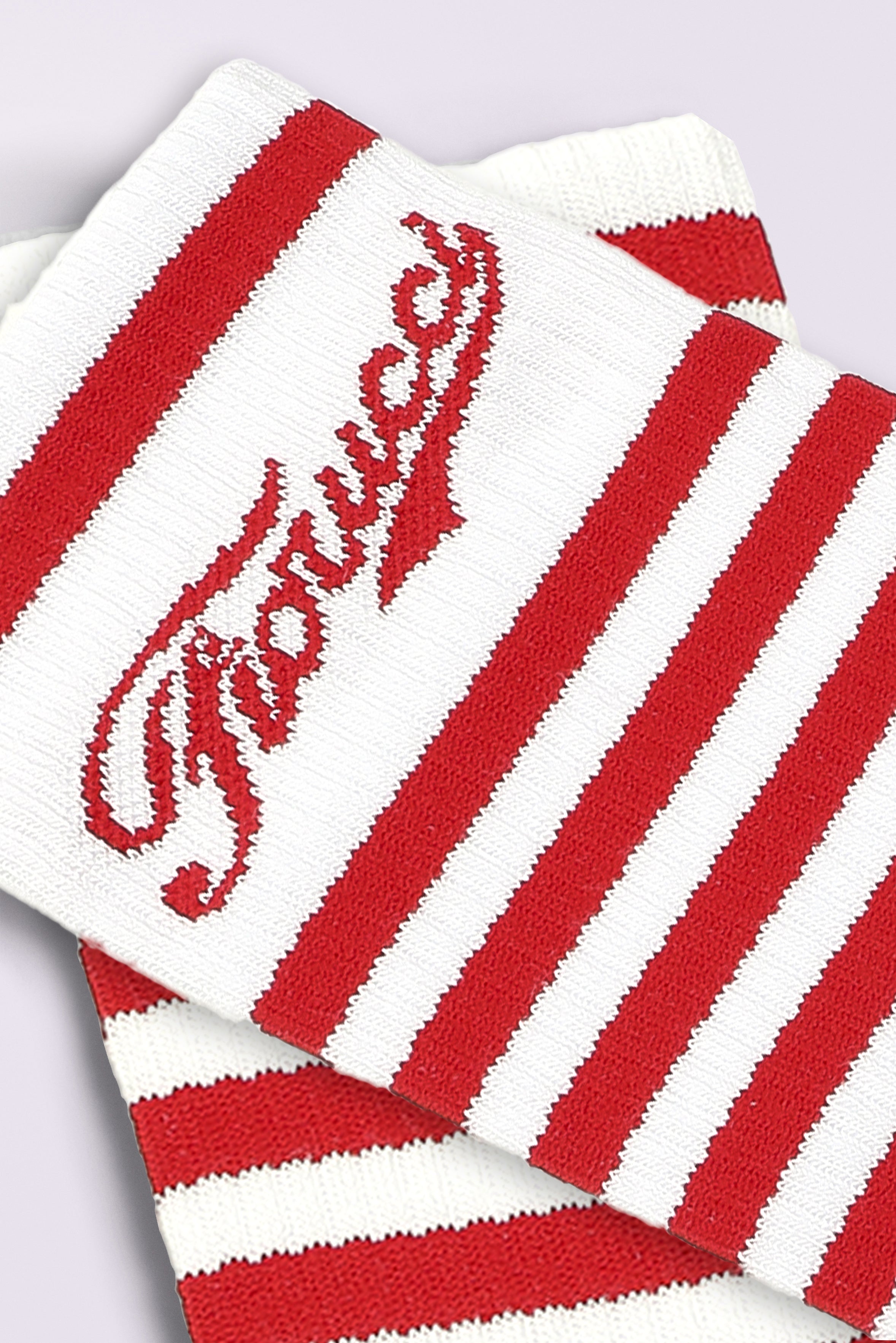 Varsity Logo Striped Socks White