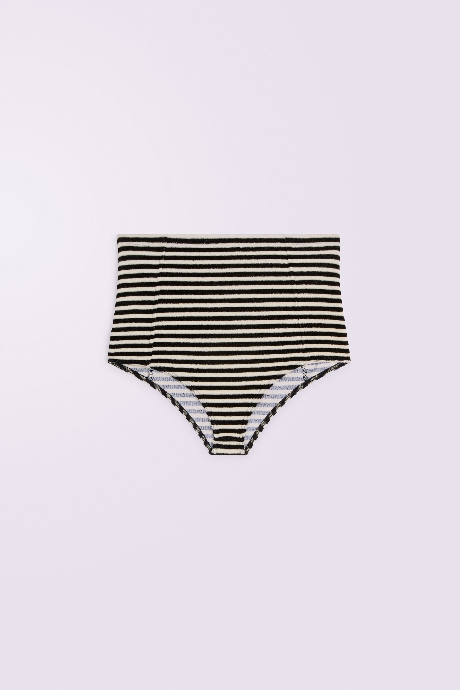 Velour Striped Hot Pants