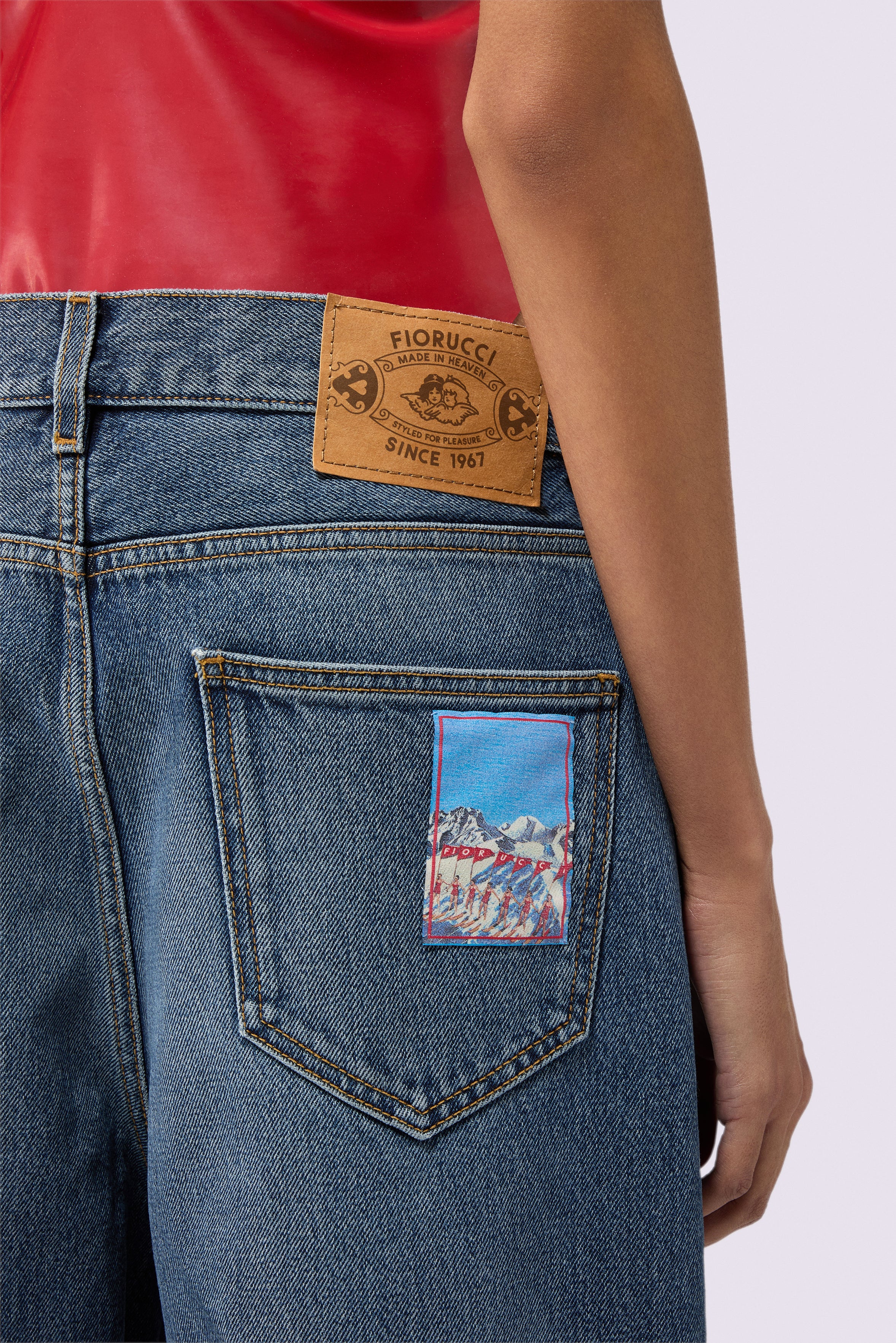 Winter Waterskiing Baggy Jeans Mid Blue