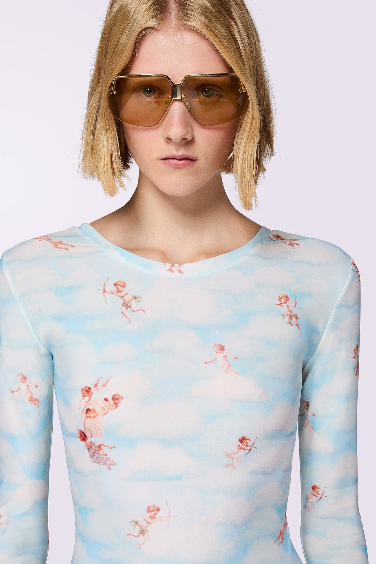 Beatitudo Print Mini Dress Blue