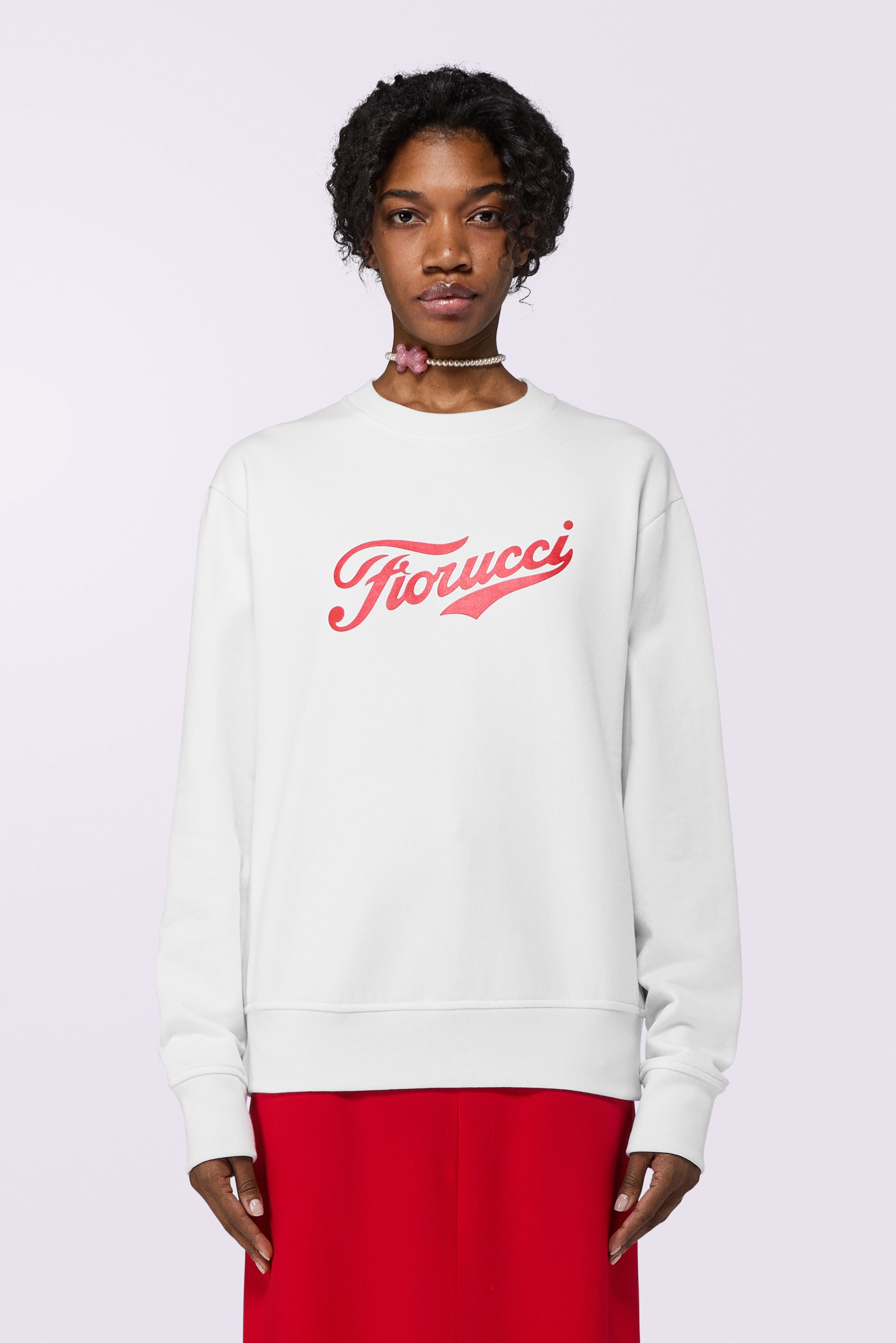 Varsity Logo Regular Sweatshirt White