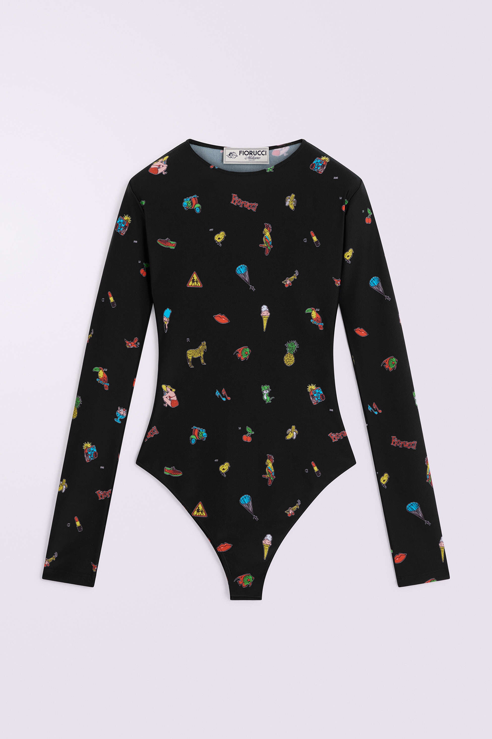 Toys Print Bodysuit Black