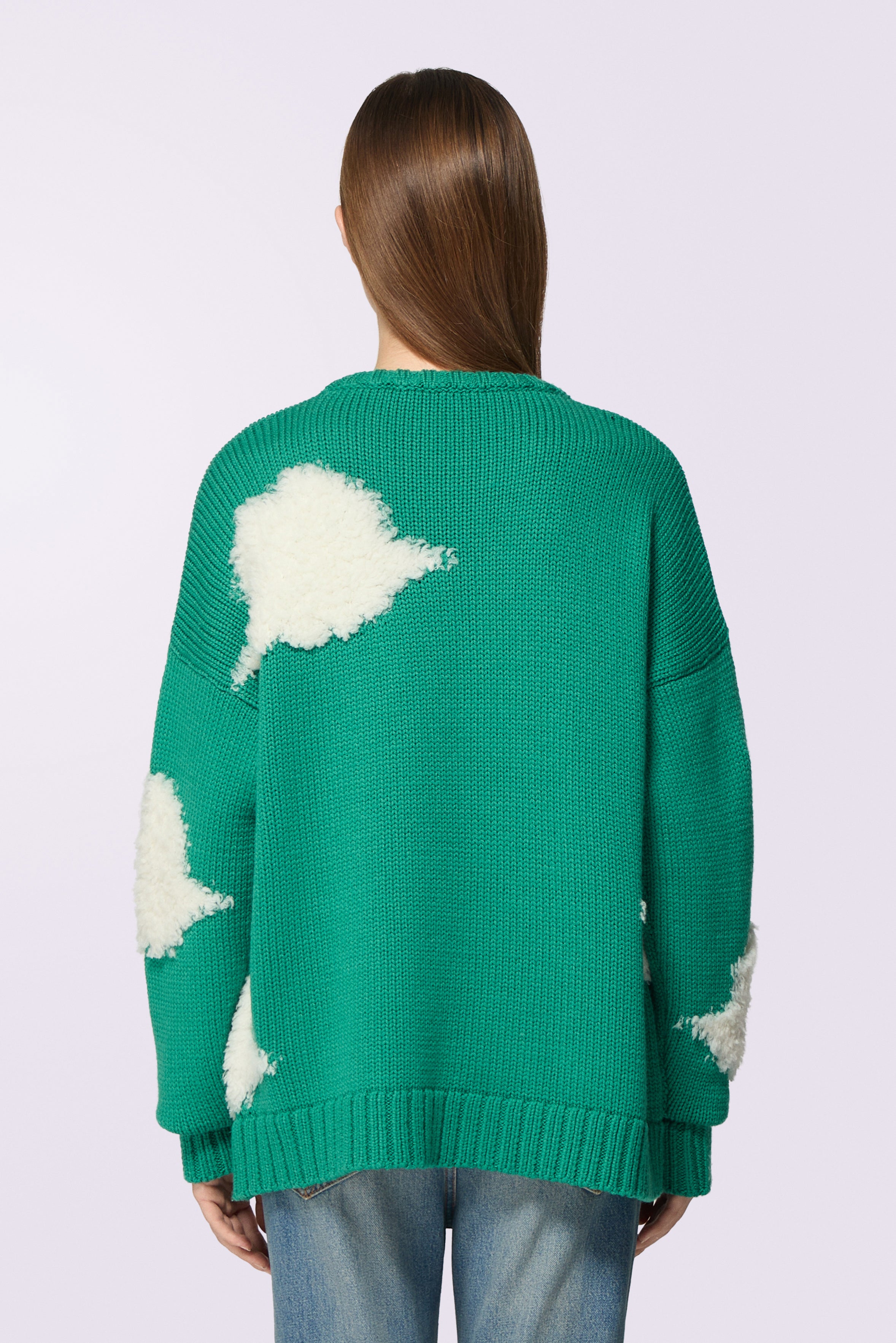 Angels Clouds Knit Jumper Green