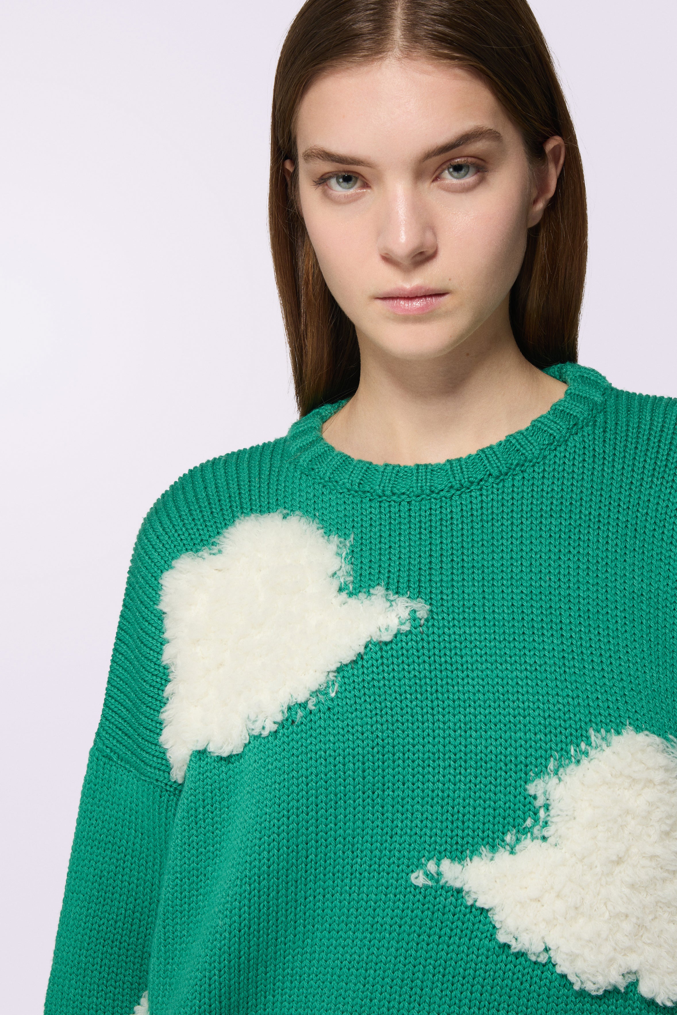 Angels Clouds Knit Jumper Green