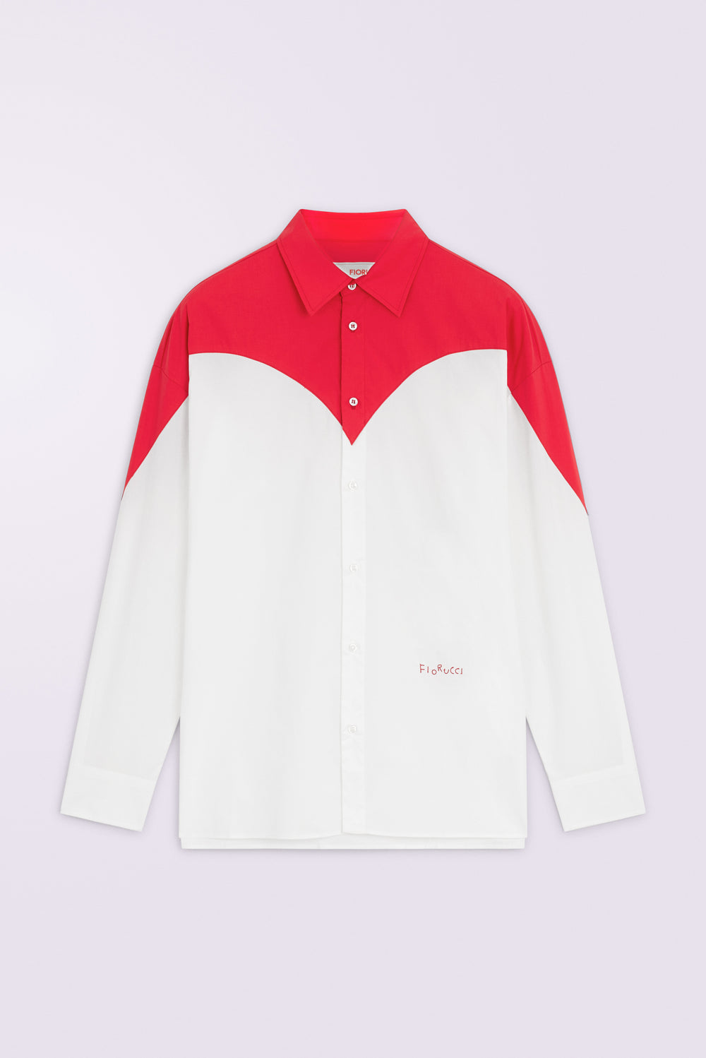 Embroidered Heart Shirt Red