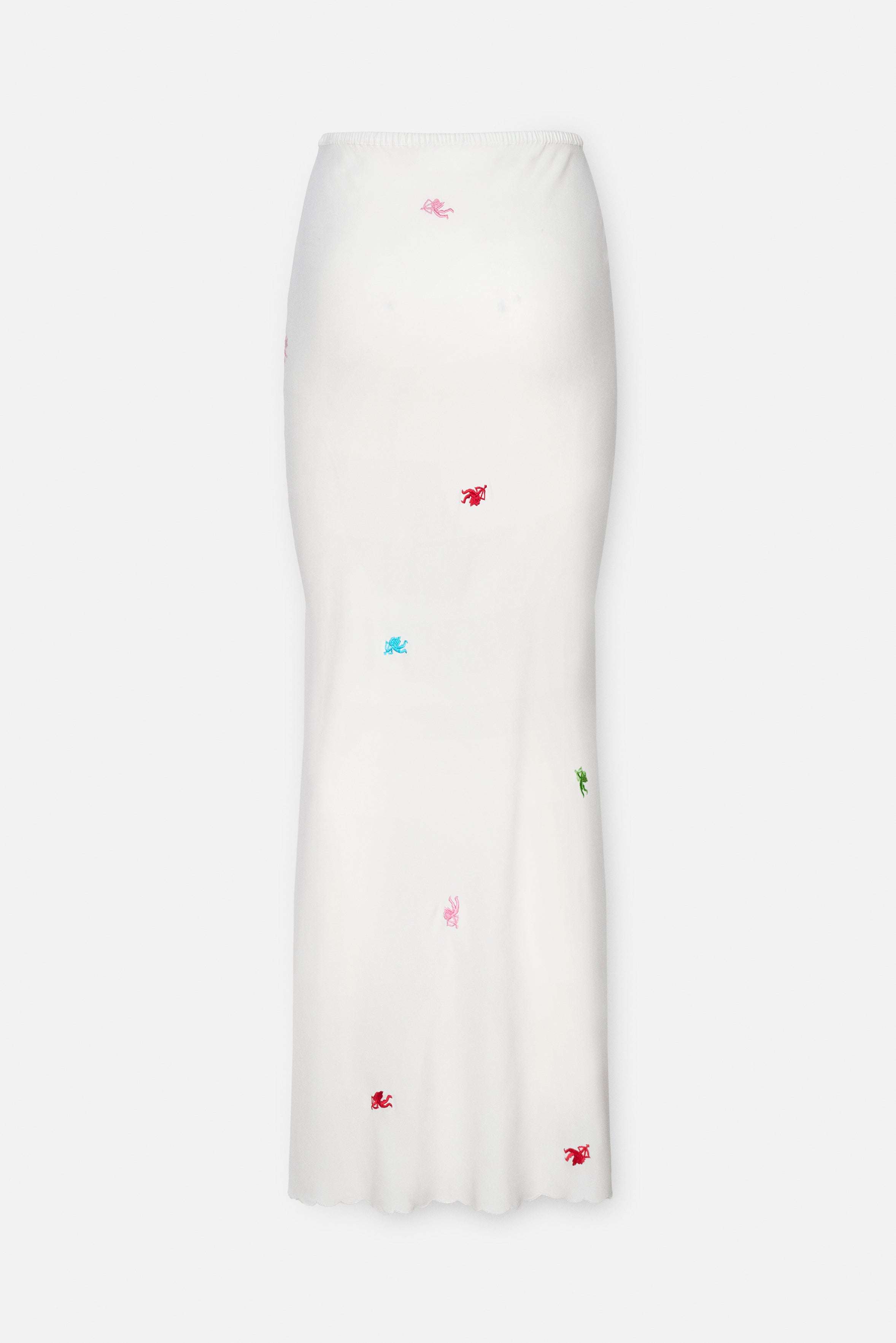 Cupid Embroidered Maxi Skirt