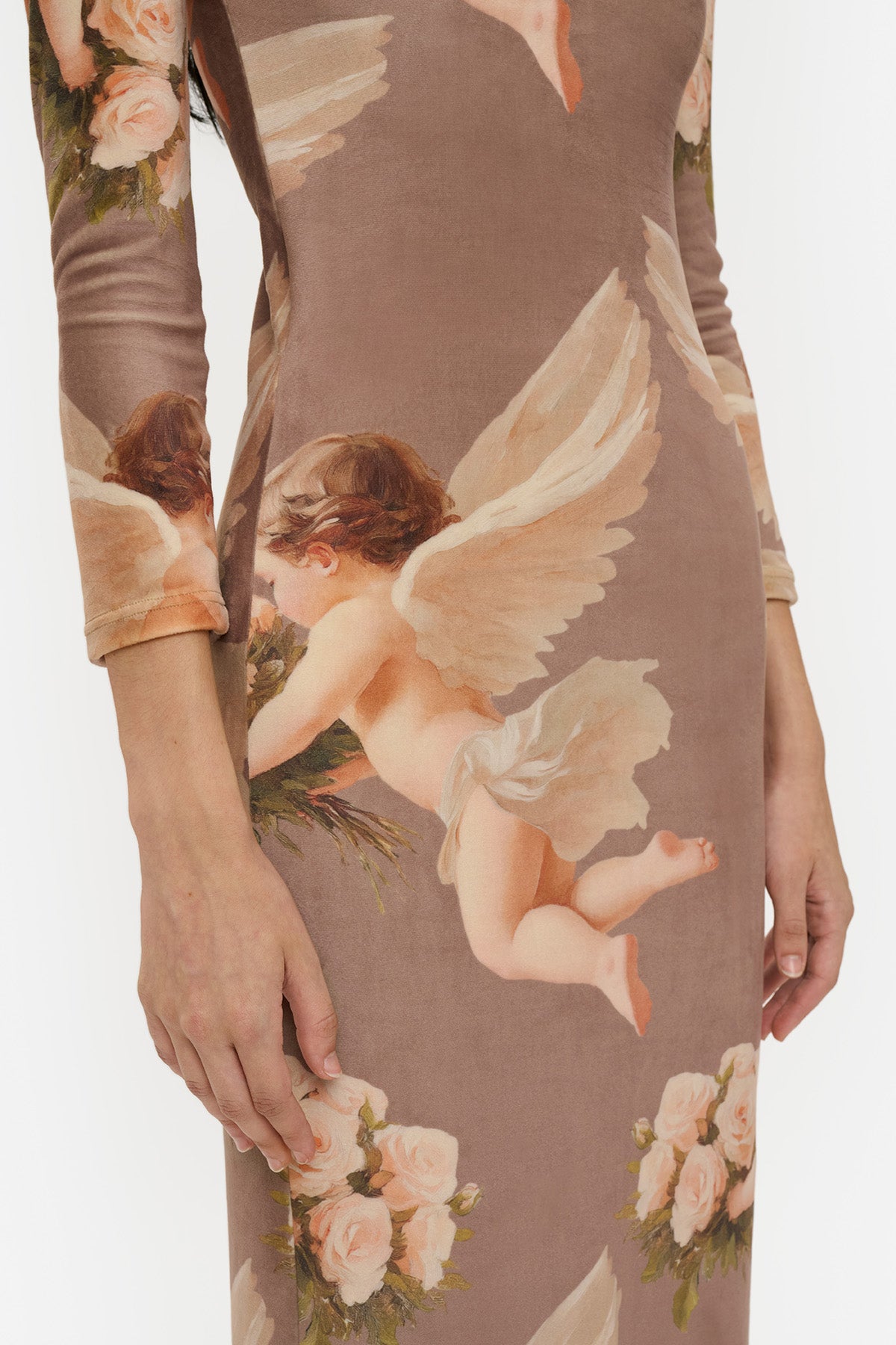 Bouquet Angels Velour Maxi Dress