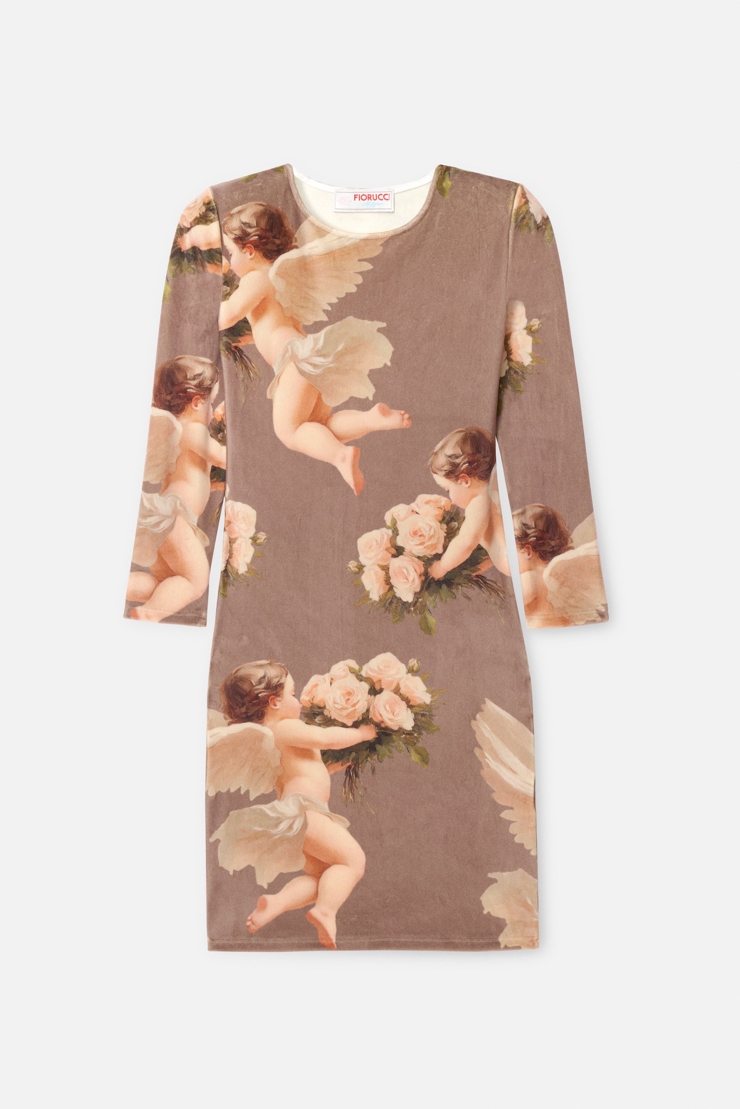 Bouquet Angels Velour Mini Dress