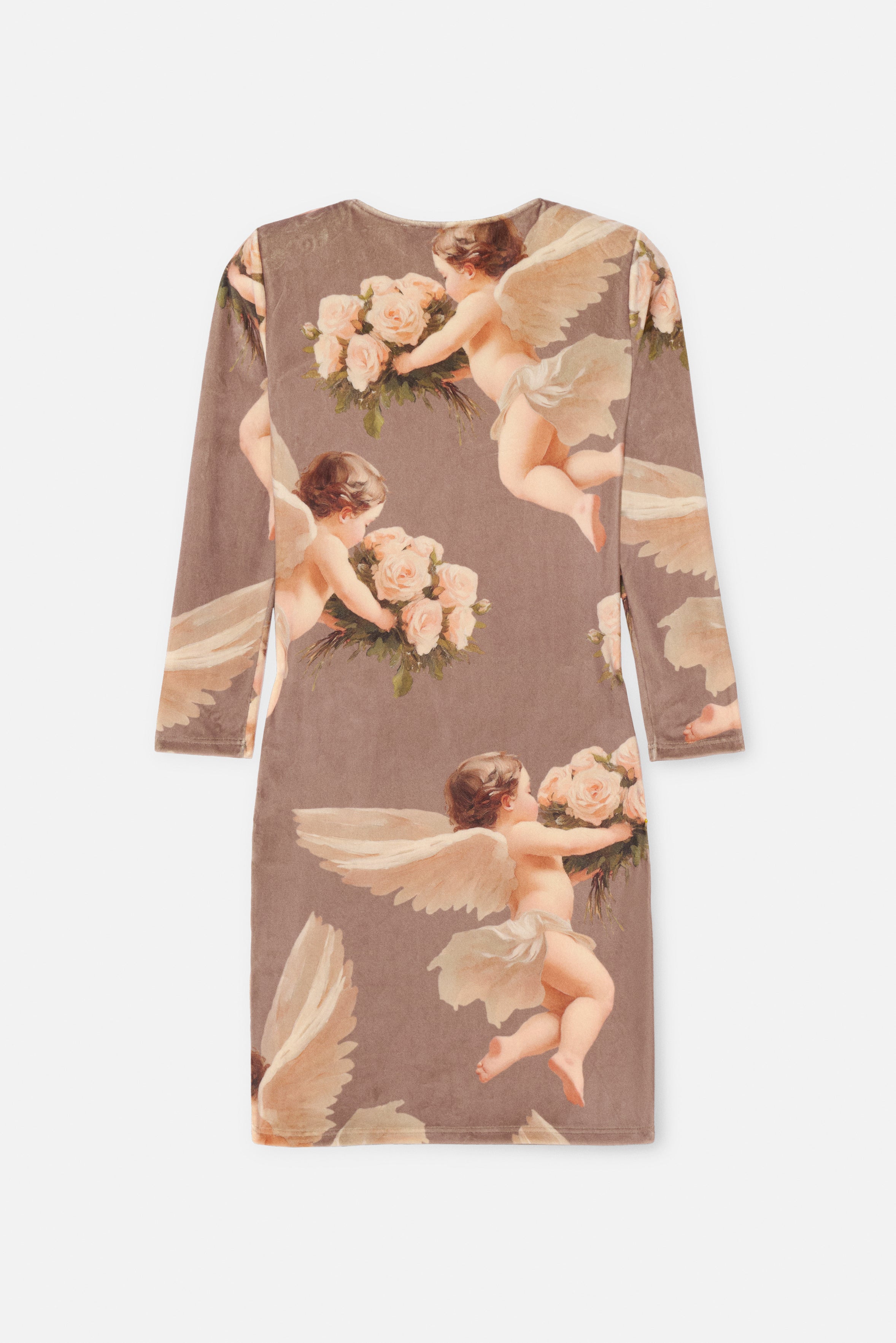 Bouquet Angels Velour Mini Dress