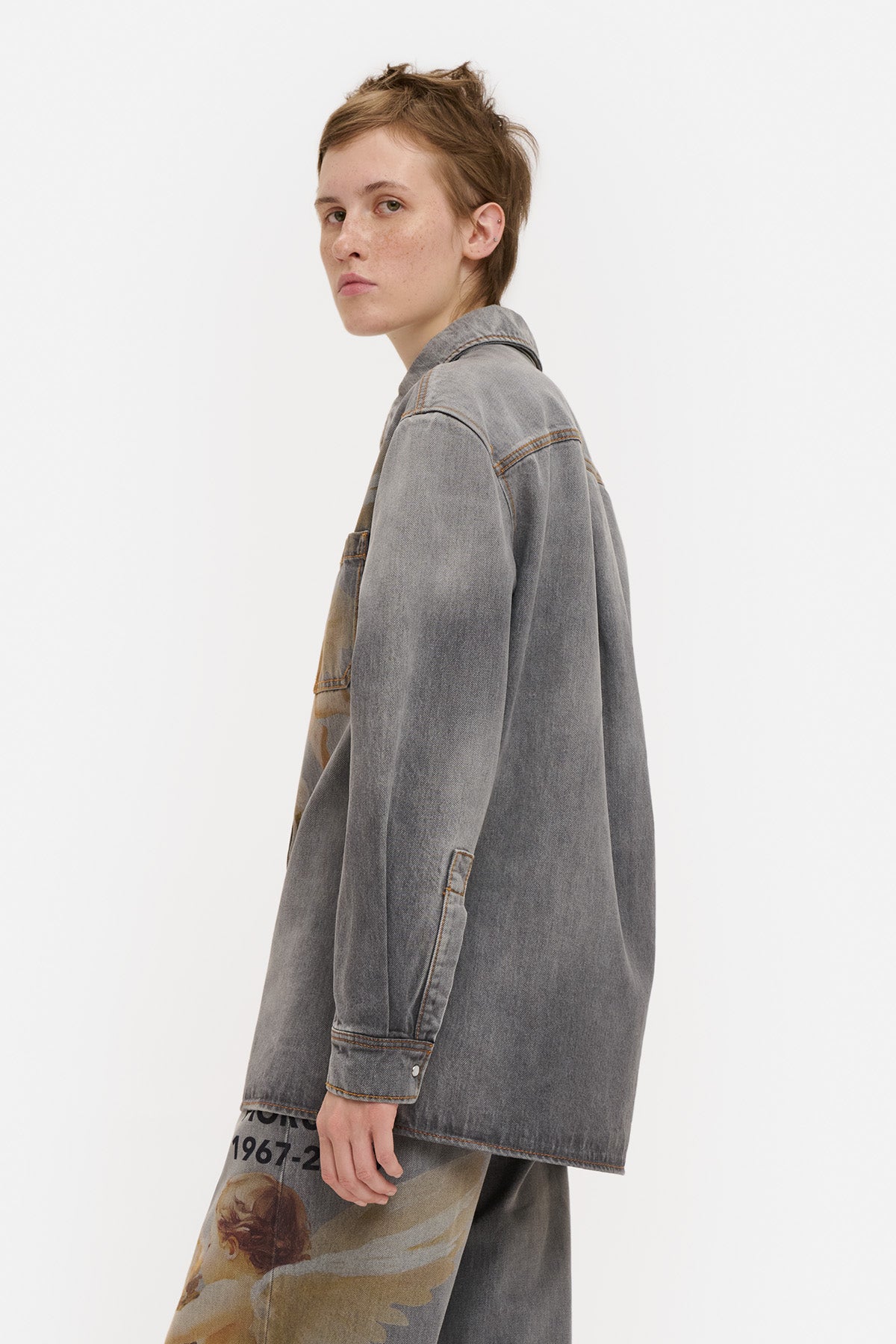 Bouquet Angels Denim Shirt
