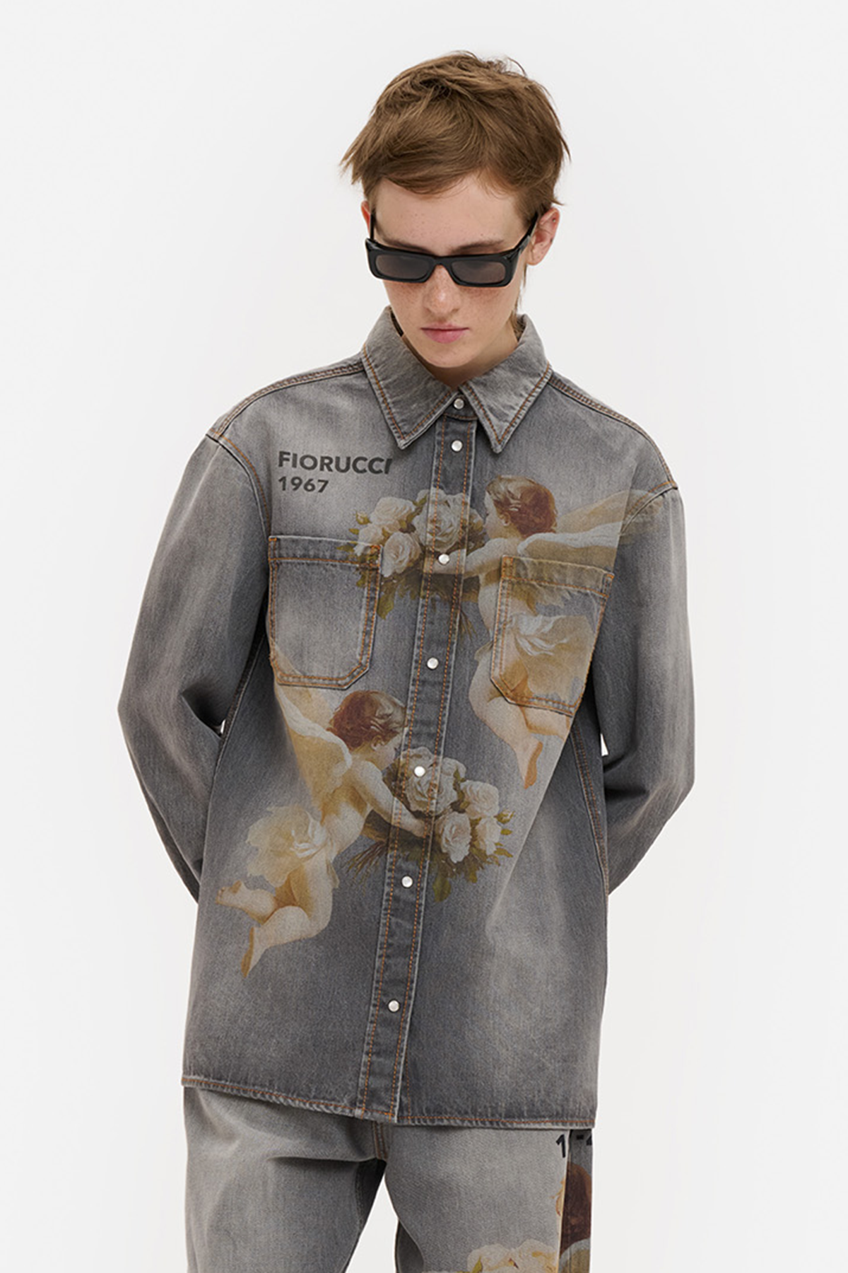 Camicia Denim Angeli Bouquet