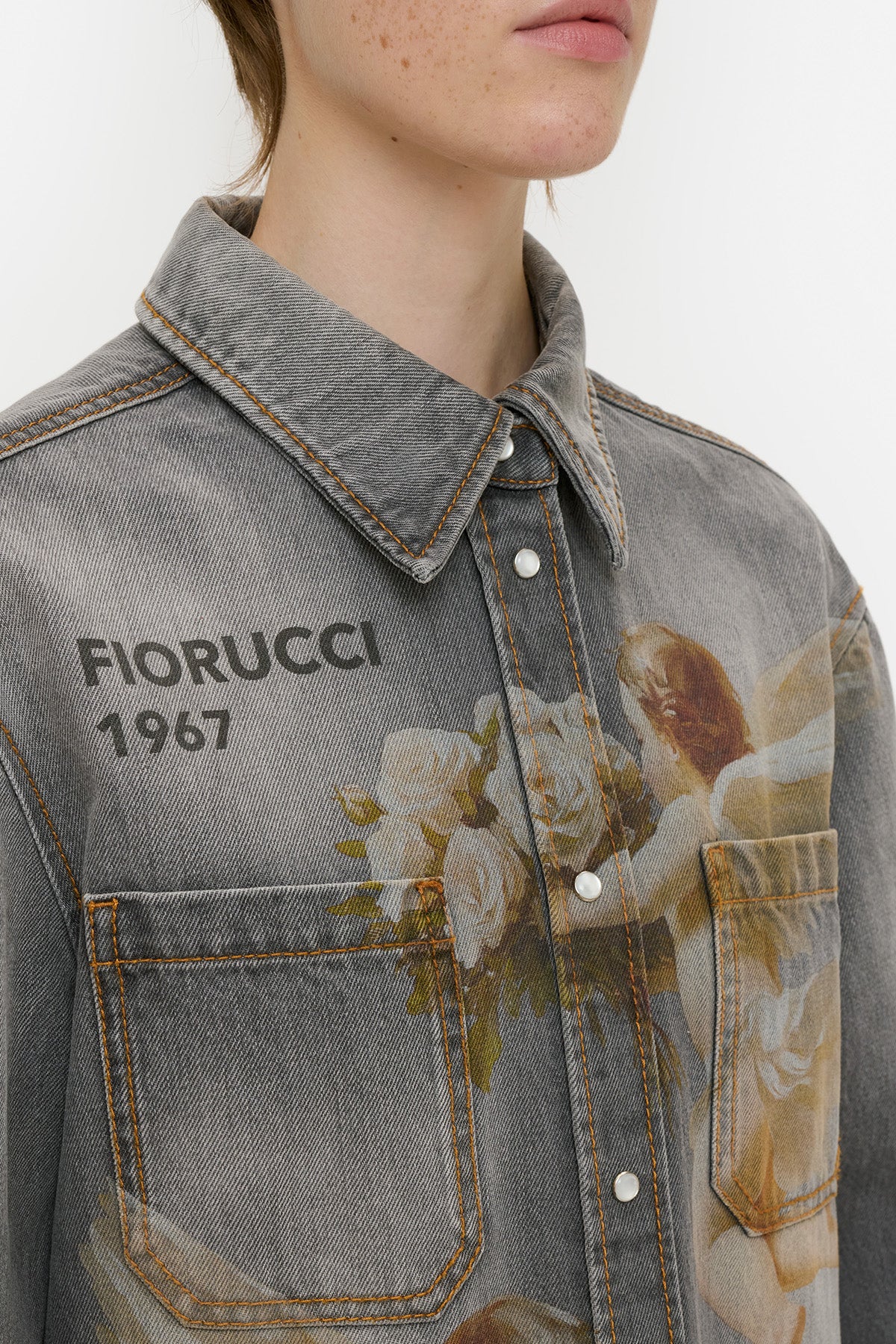 Bouquet Angels Denim Shirt