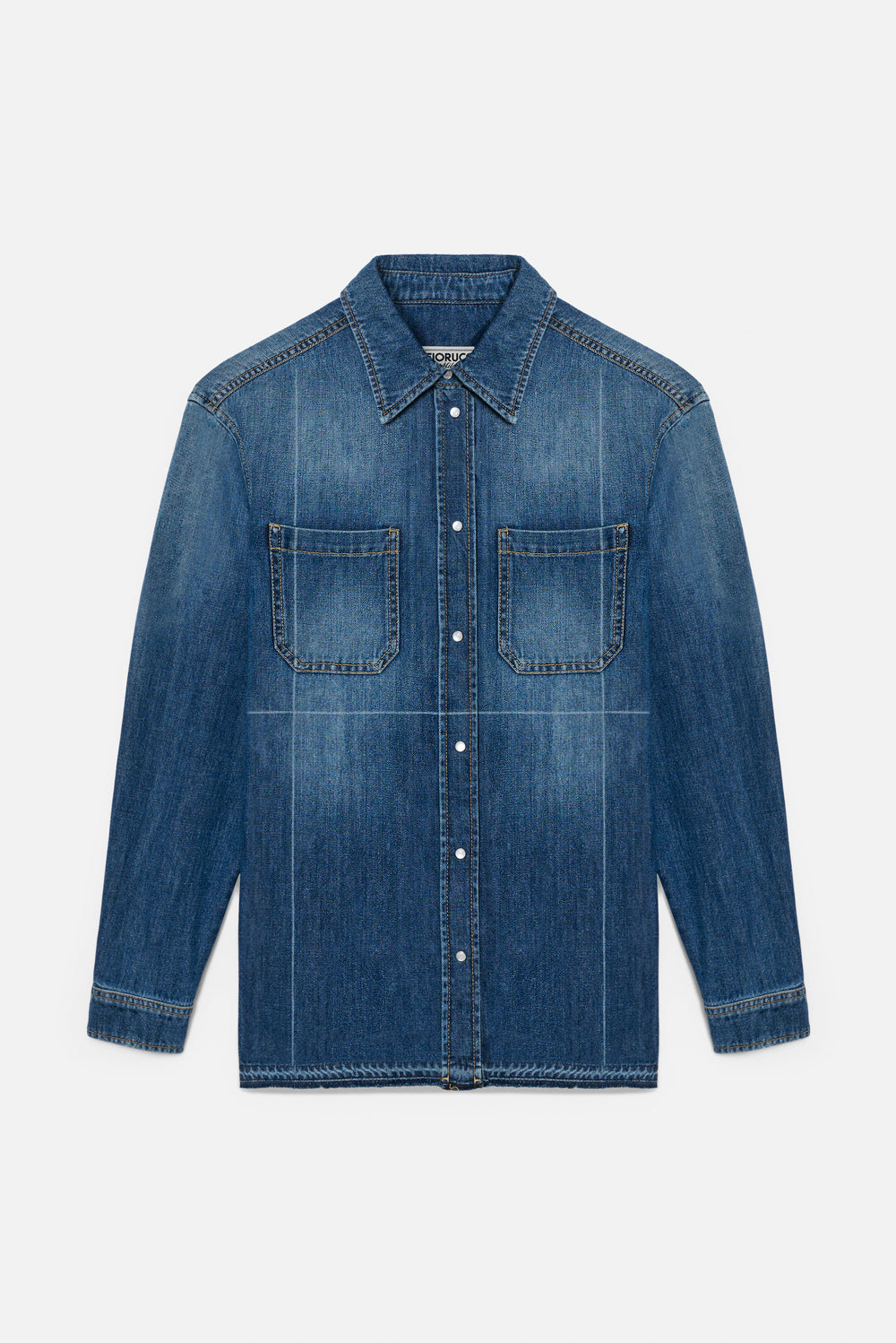 Camicia Denim Piega Laser