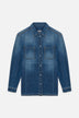 Camicia Denim Piega Laser