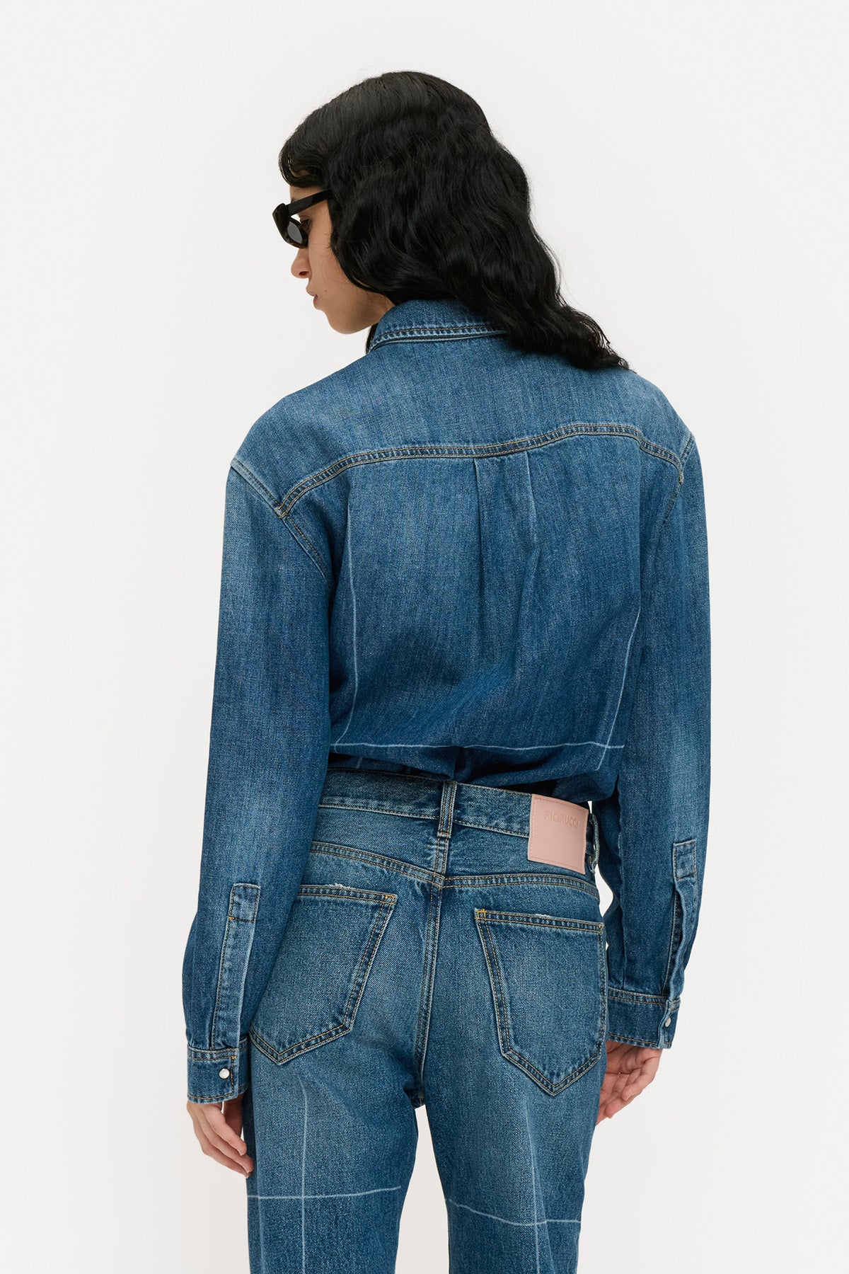 Camicia Denim Piega Laser