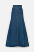 Gonna Lunga Denim a Trapezio