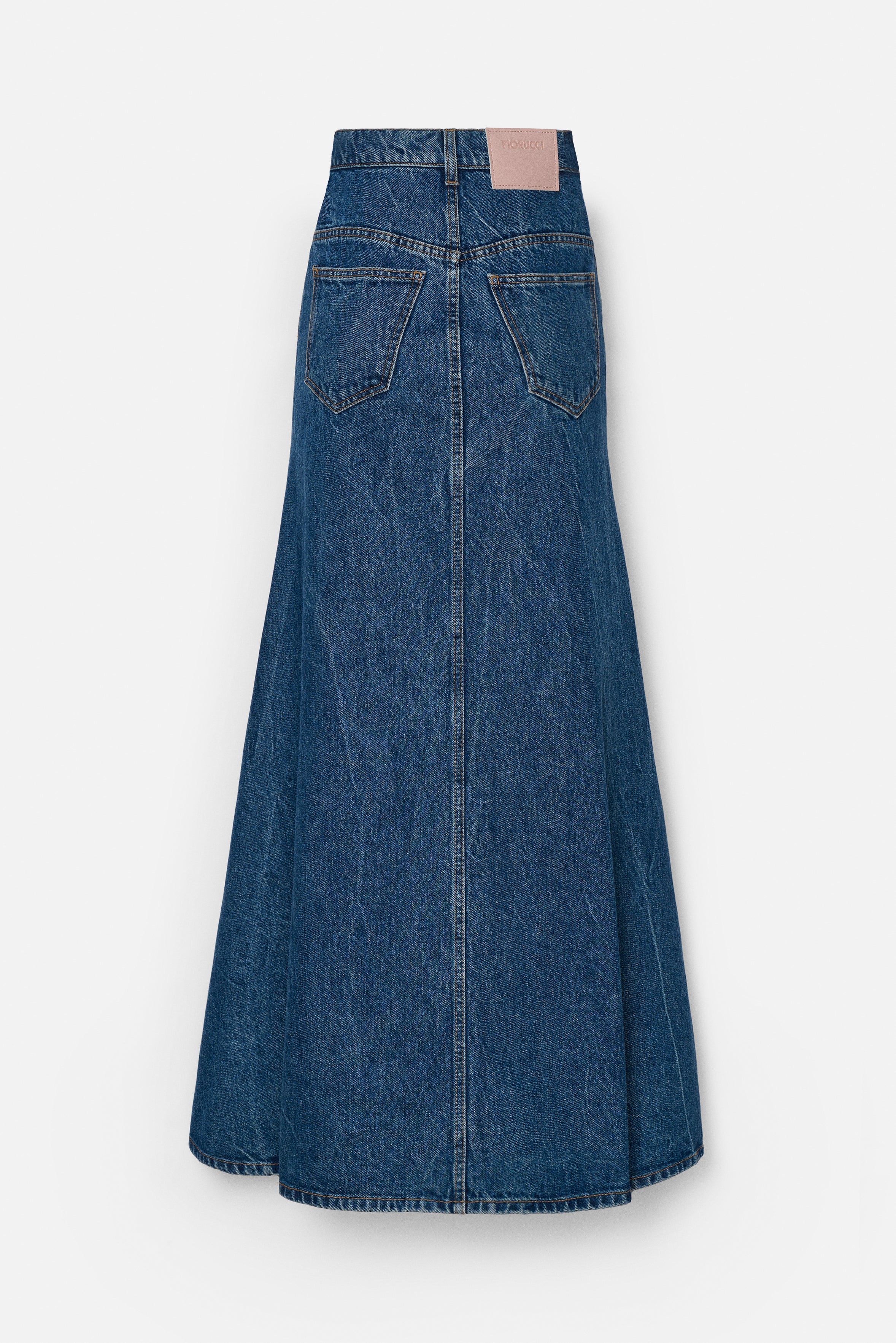 Gonna Lunga Denim a Trapezio