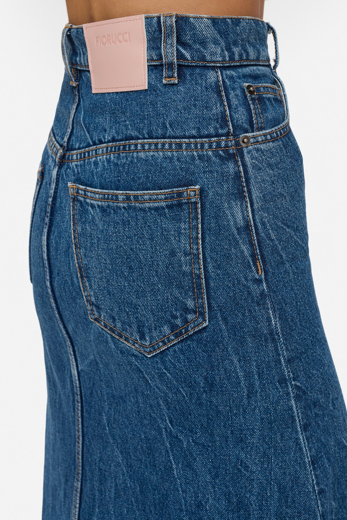 Gonna Lunga Denim a Trapezio