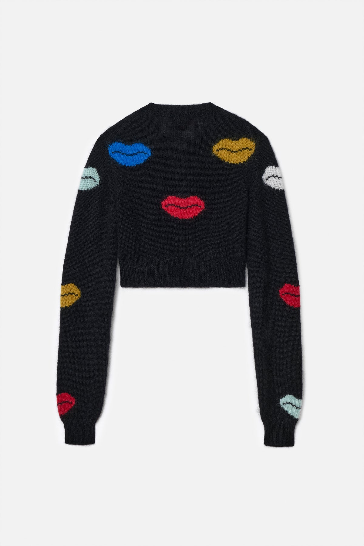 Lips Mohair Cropped Cardigan